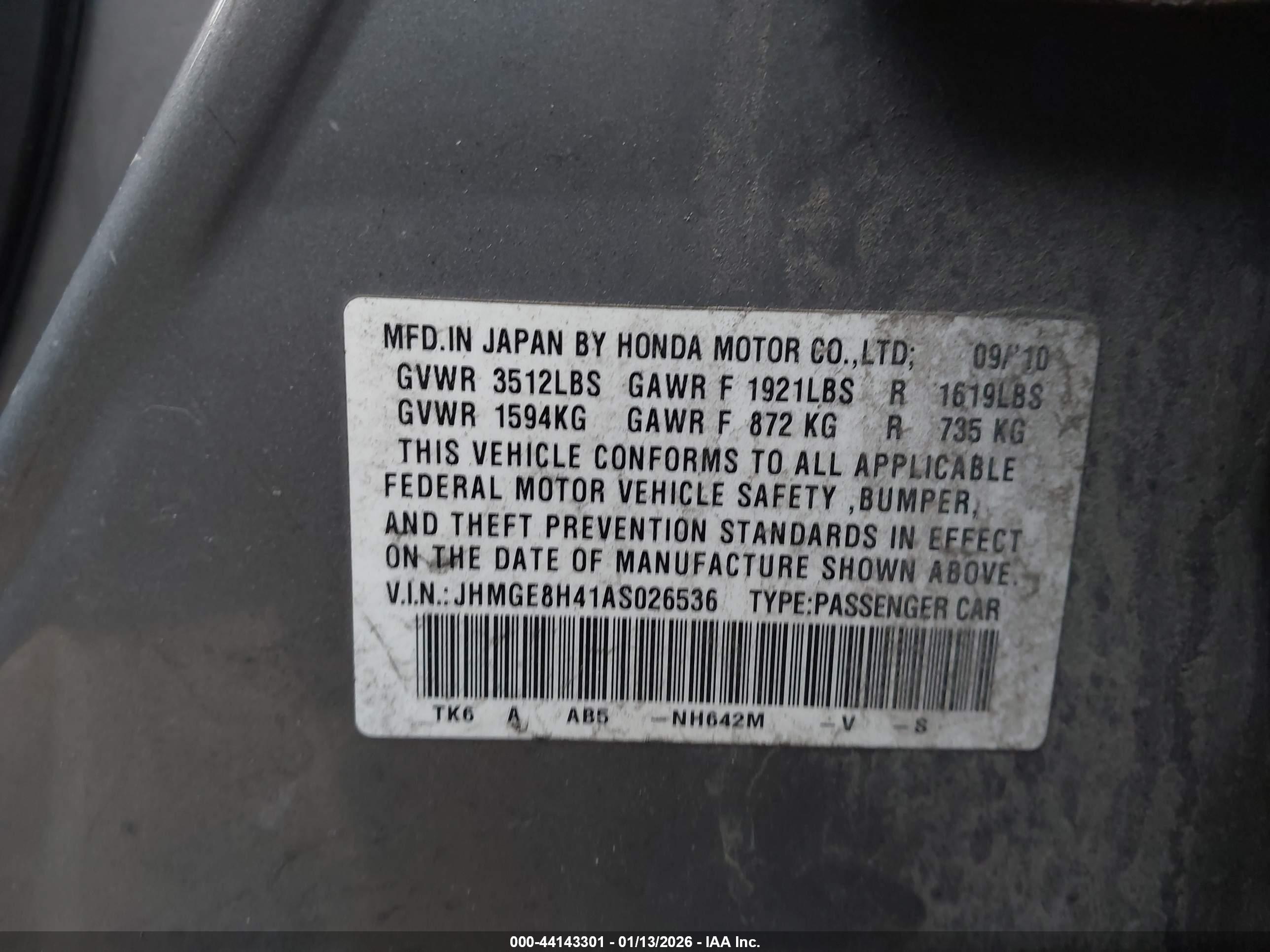 HONDA FIT image 9
