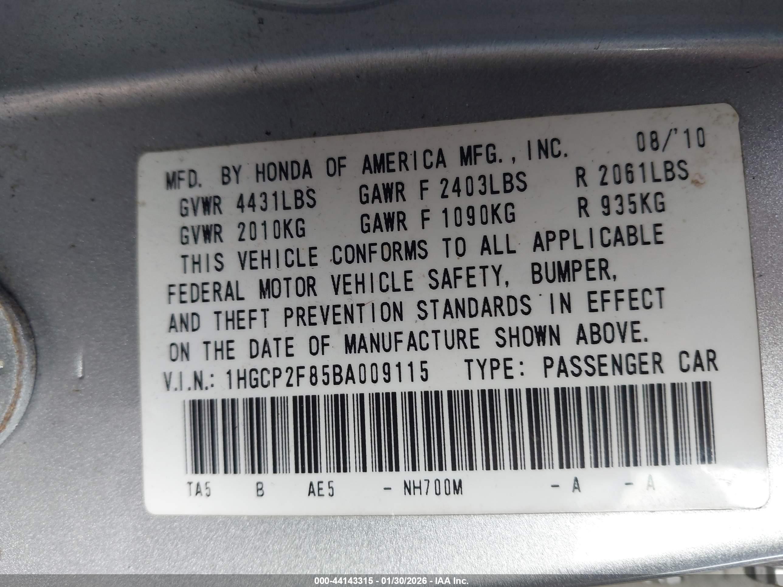 HONDA ACCORD image 9