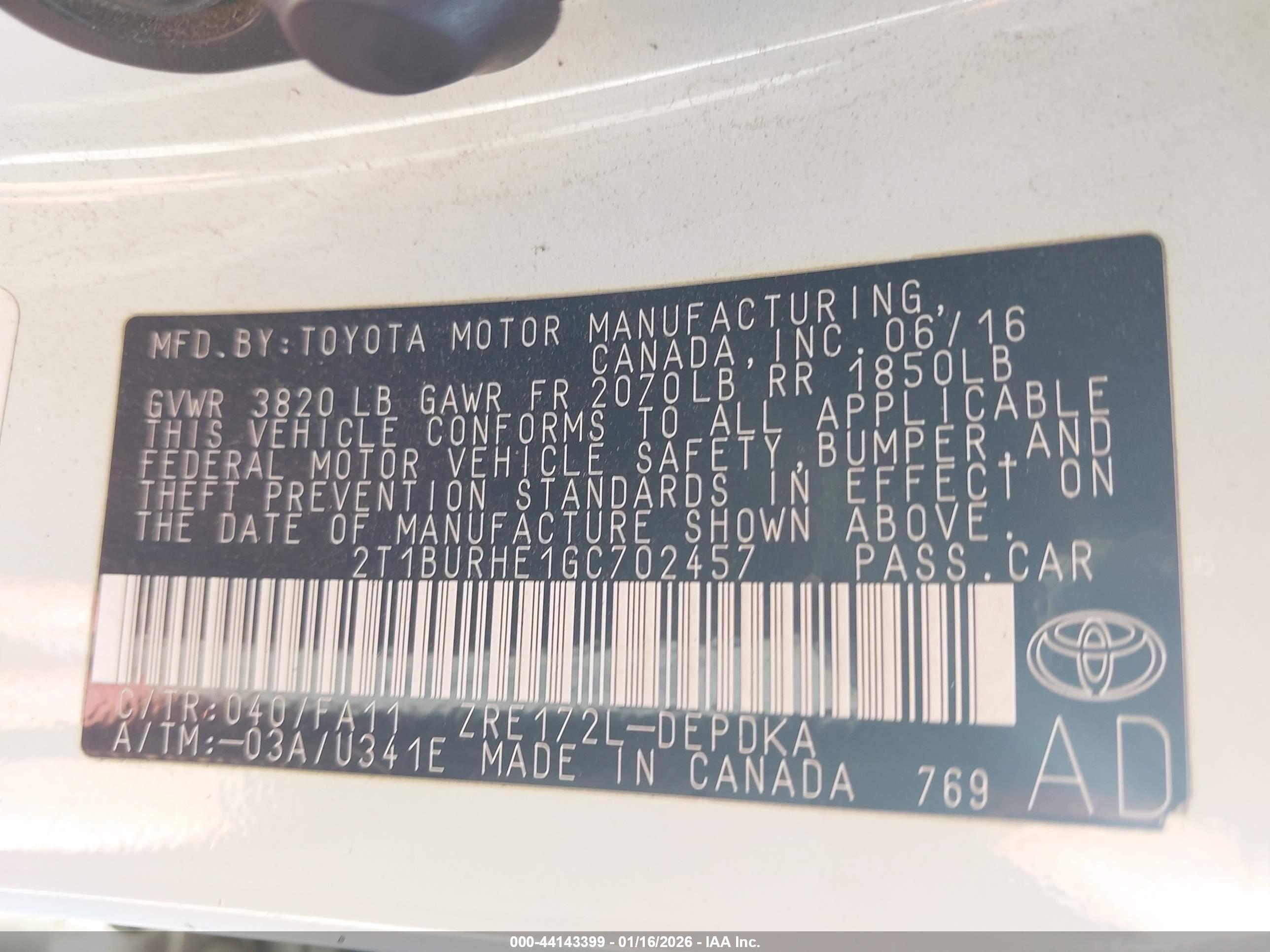 TOYOTA COROLLA image 9