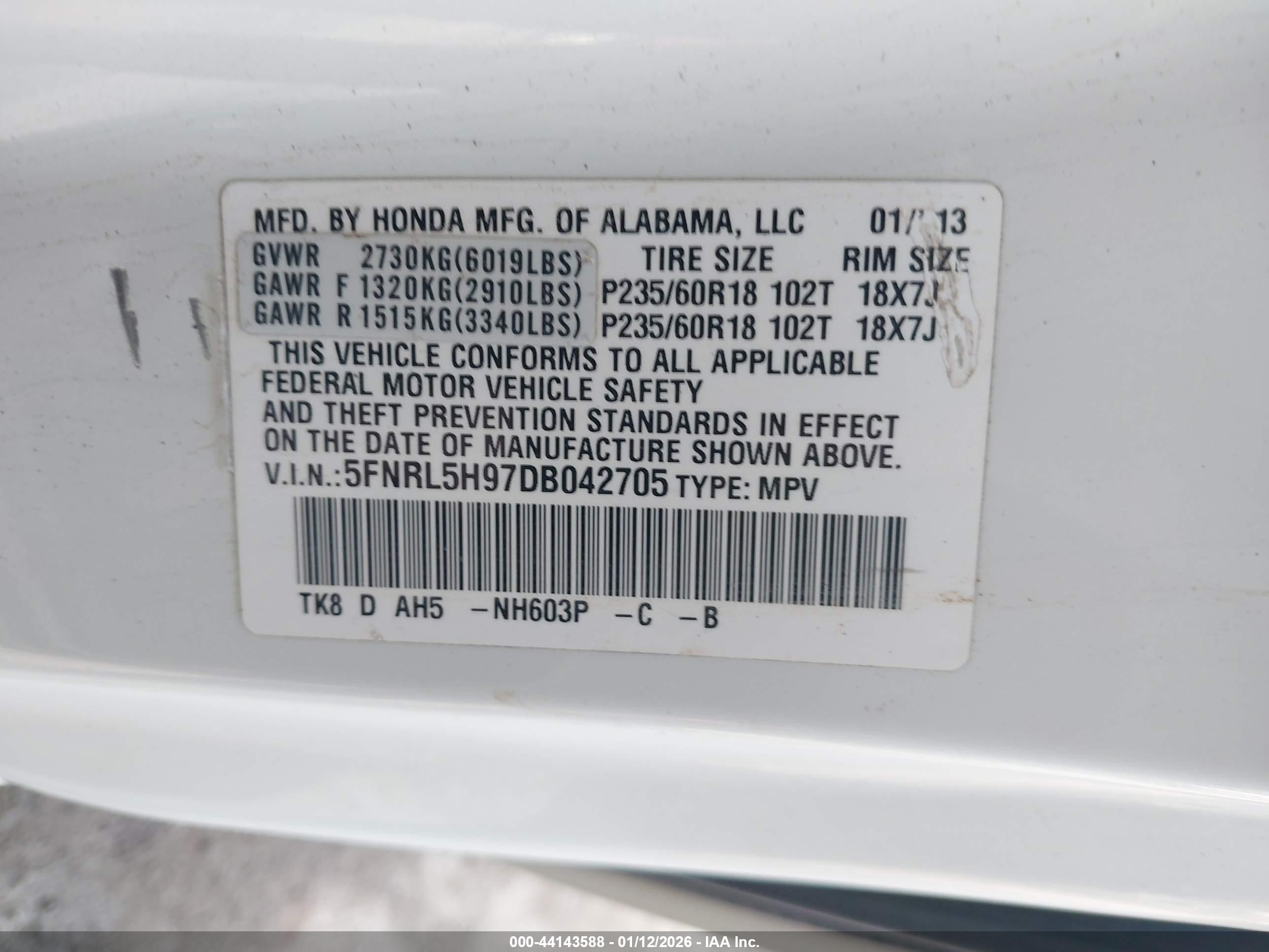 HONDA ODYSSEY image 9