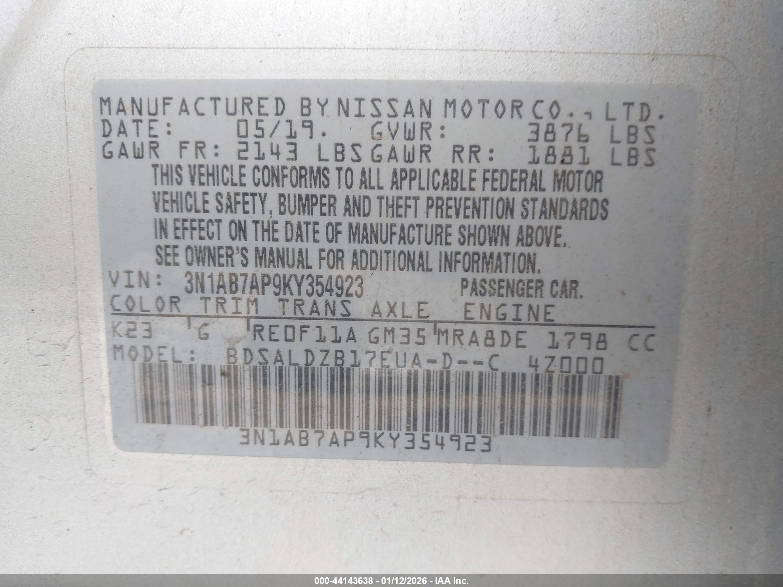 NISSAN SENTRA image 9