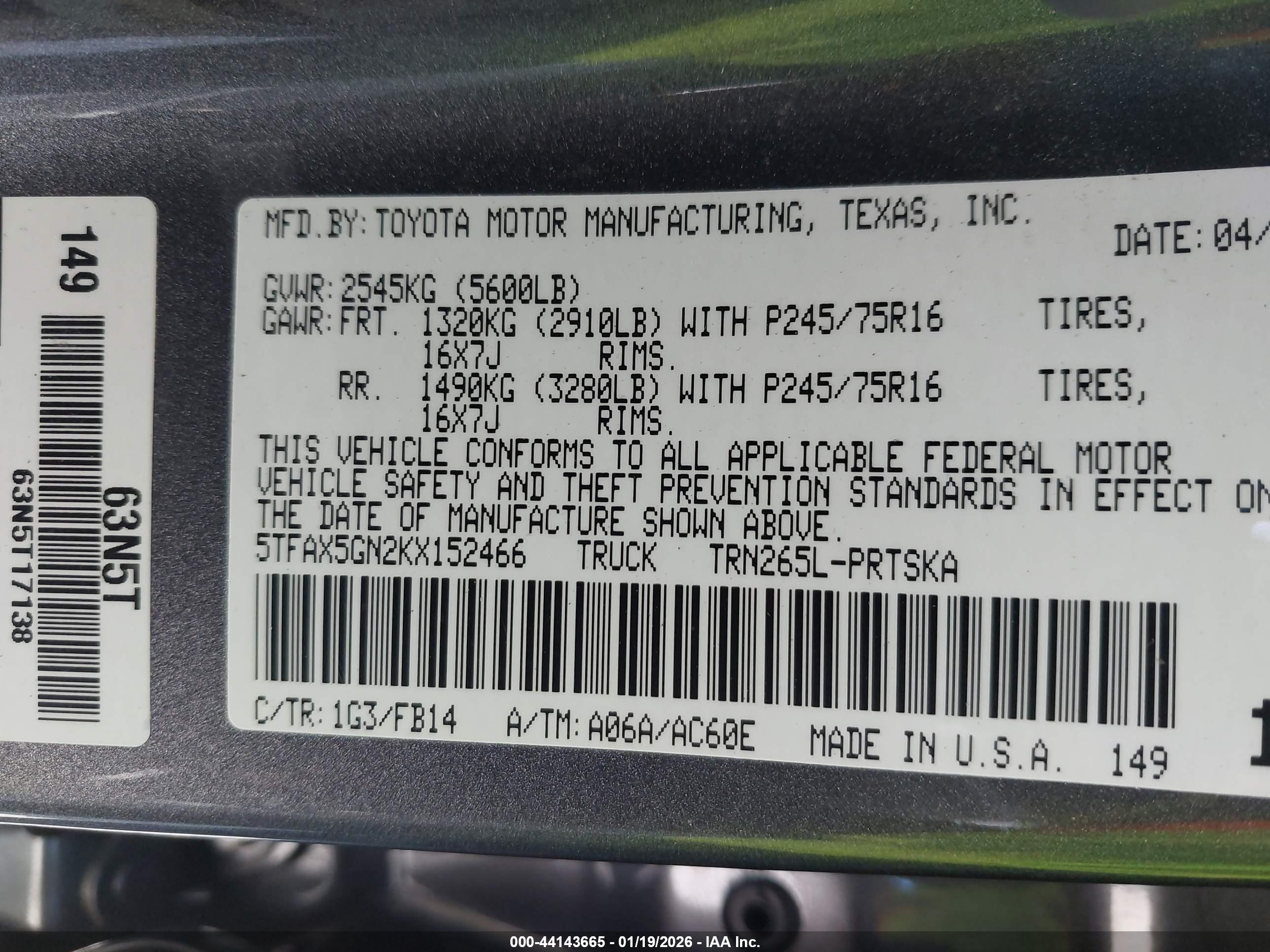 TOYOTA TACOMA image 9