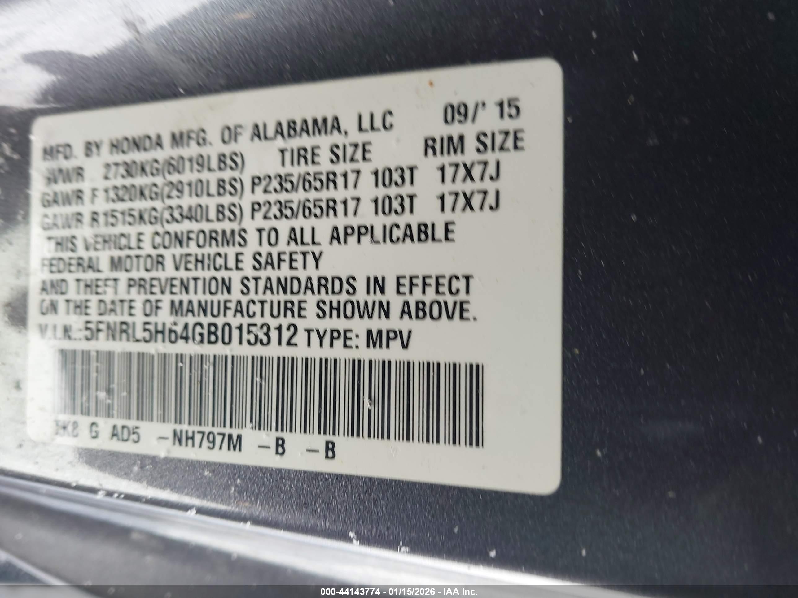 HONDA ODYSSEY image 9