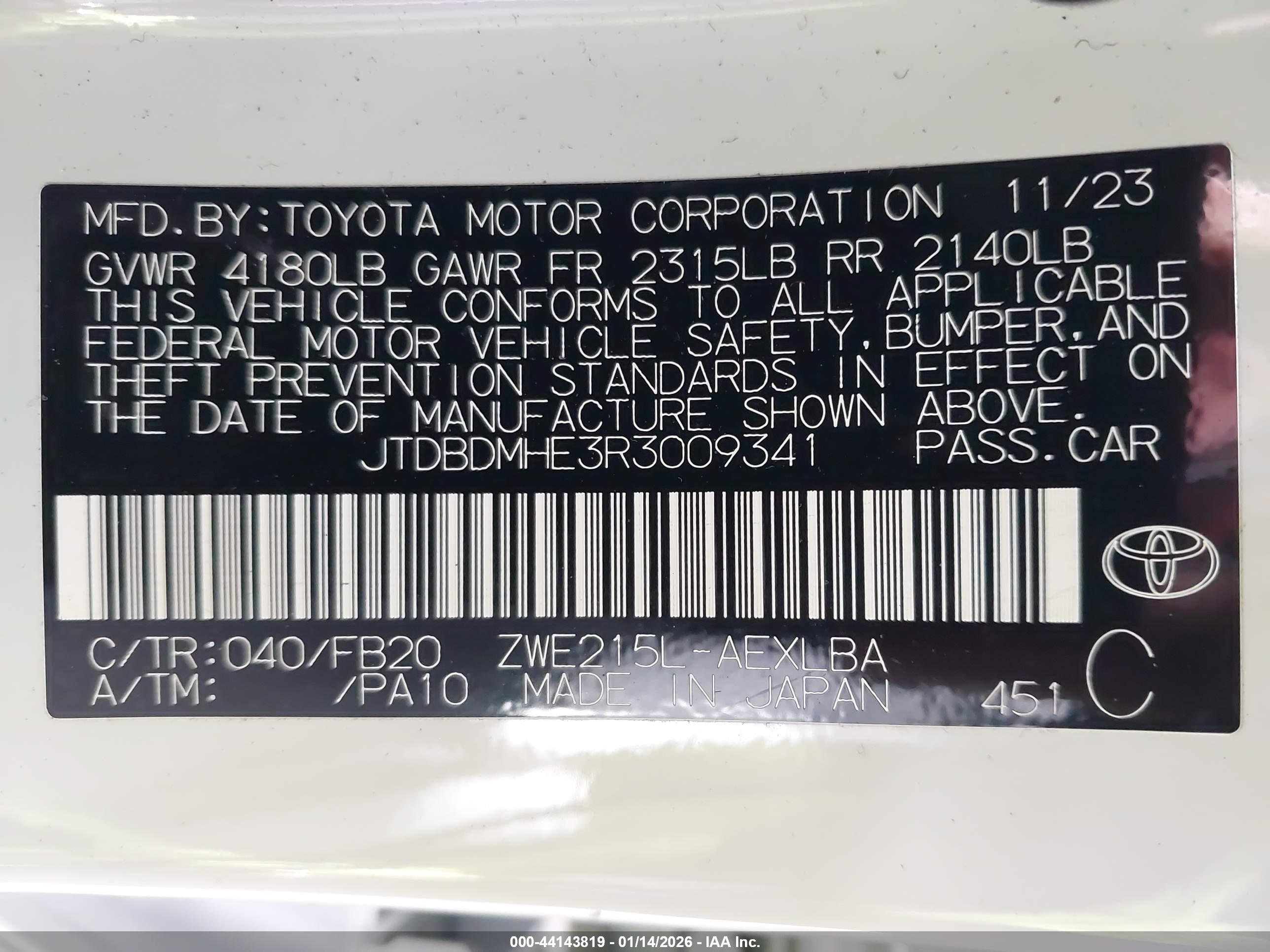 TOYOTA COROLLA image 9