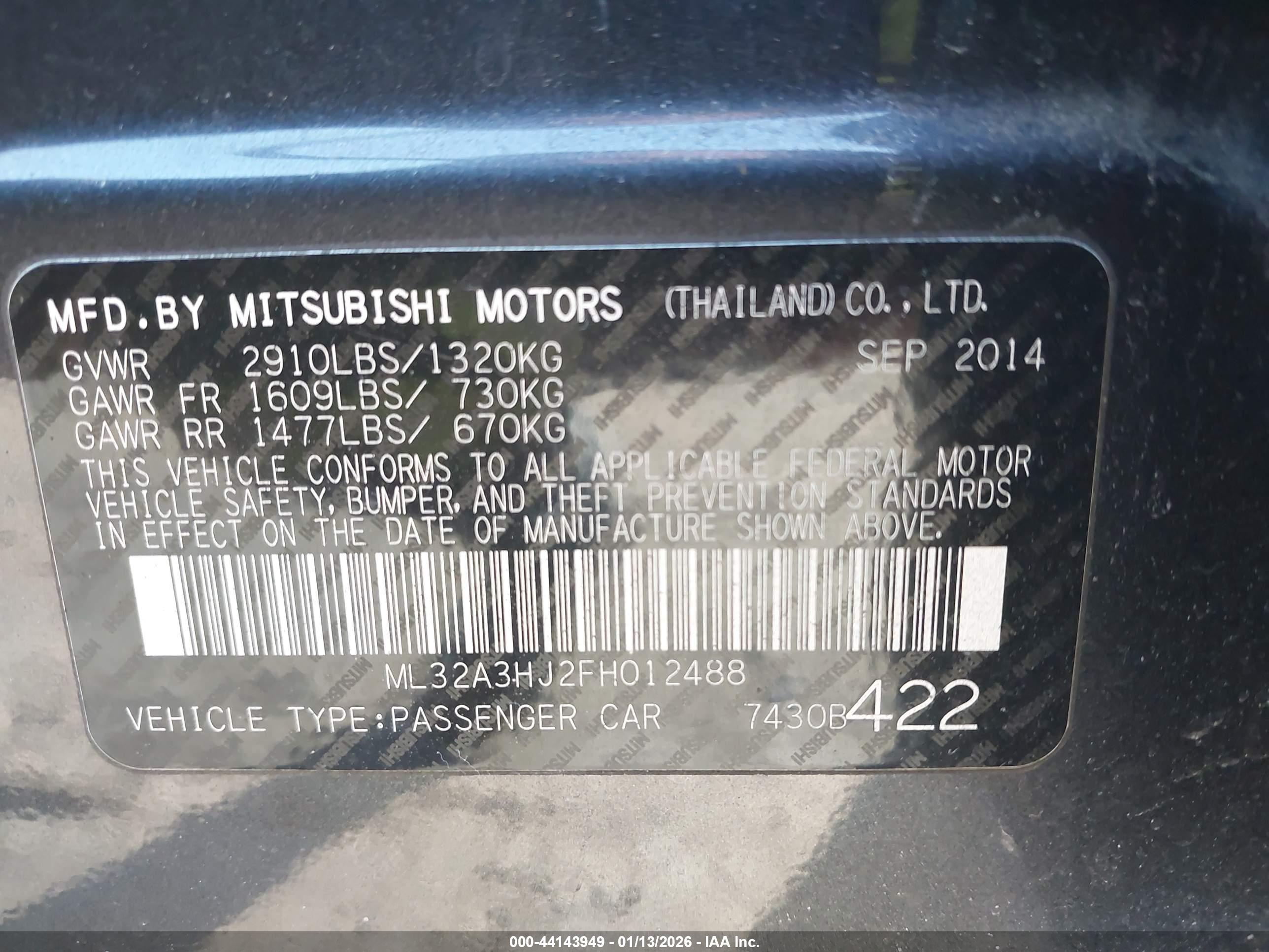 MITSUBISHI MIRAGE image 9