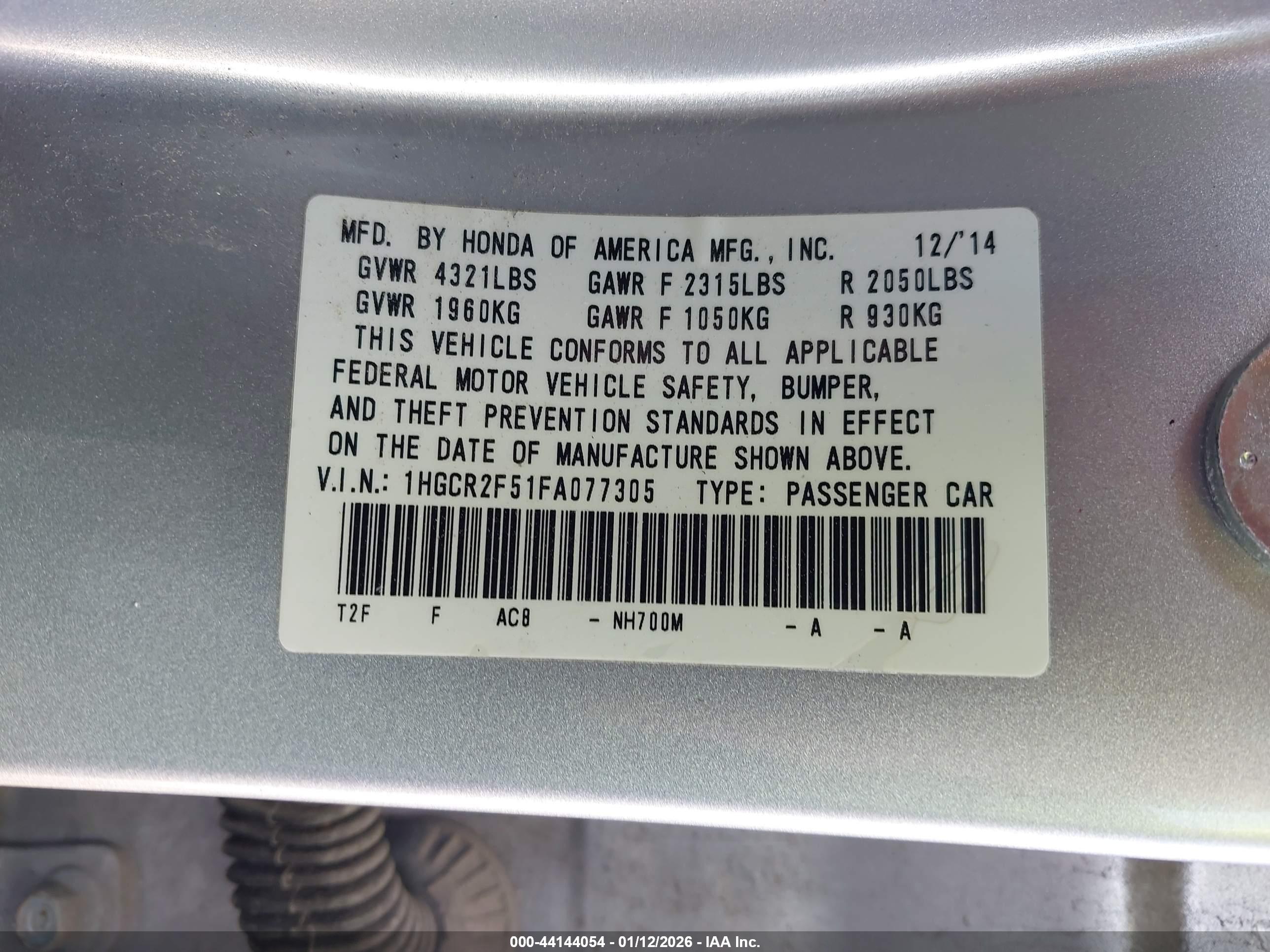 HONDA ACCORD image 9