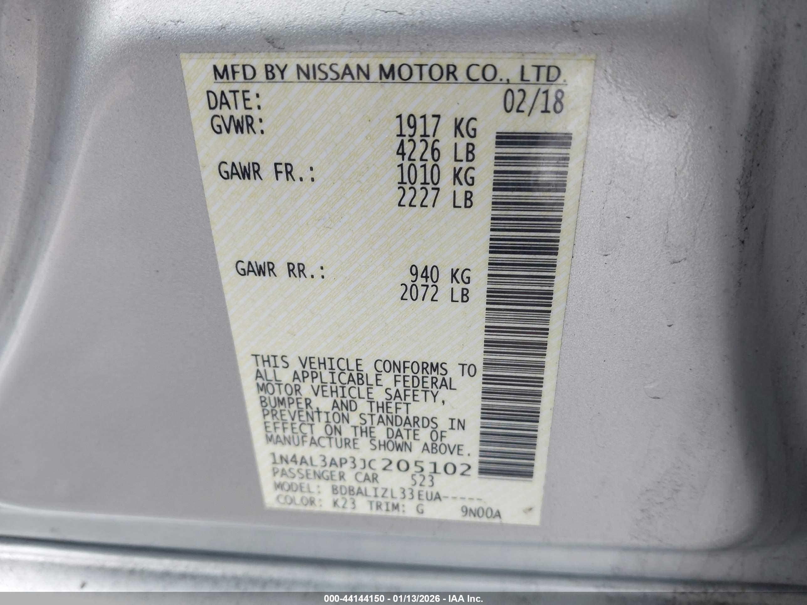 NISSAN ALTIMA image 9