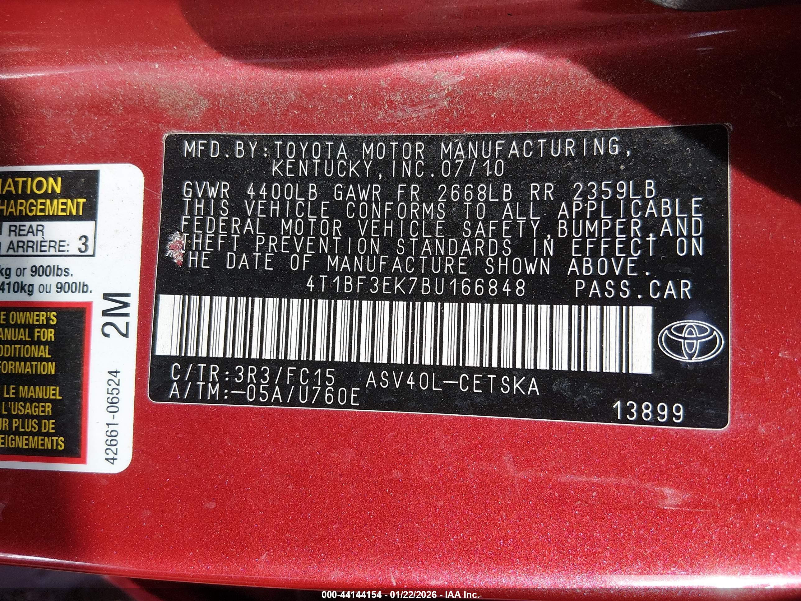 TOYOTA CAMRY image 9