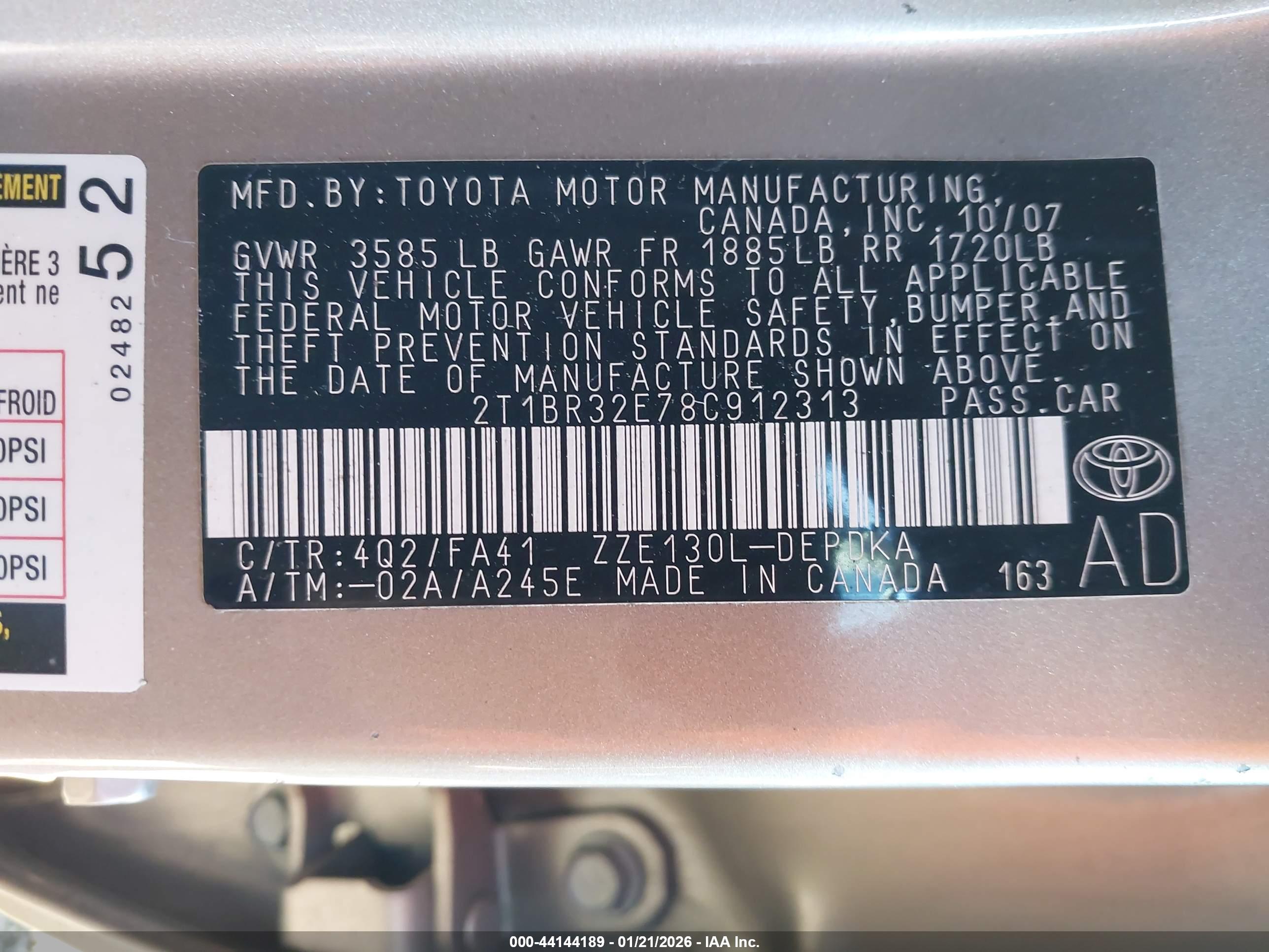 TOYOTA COROLLA image 9
