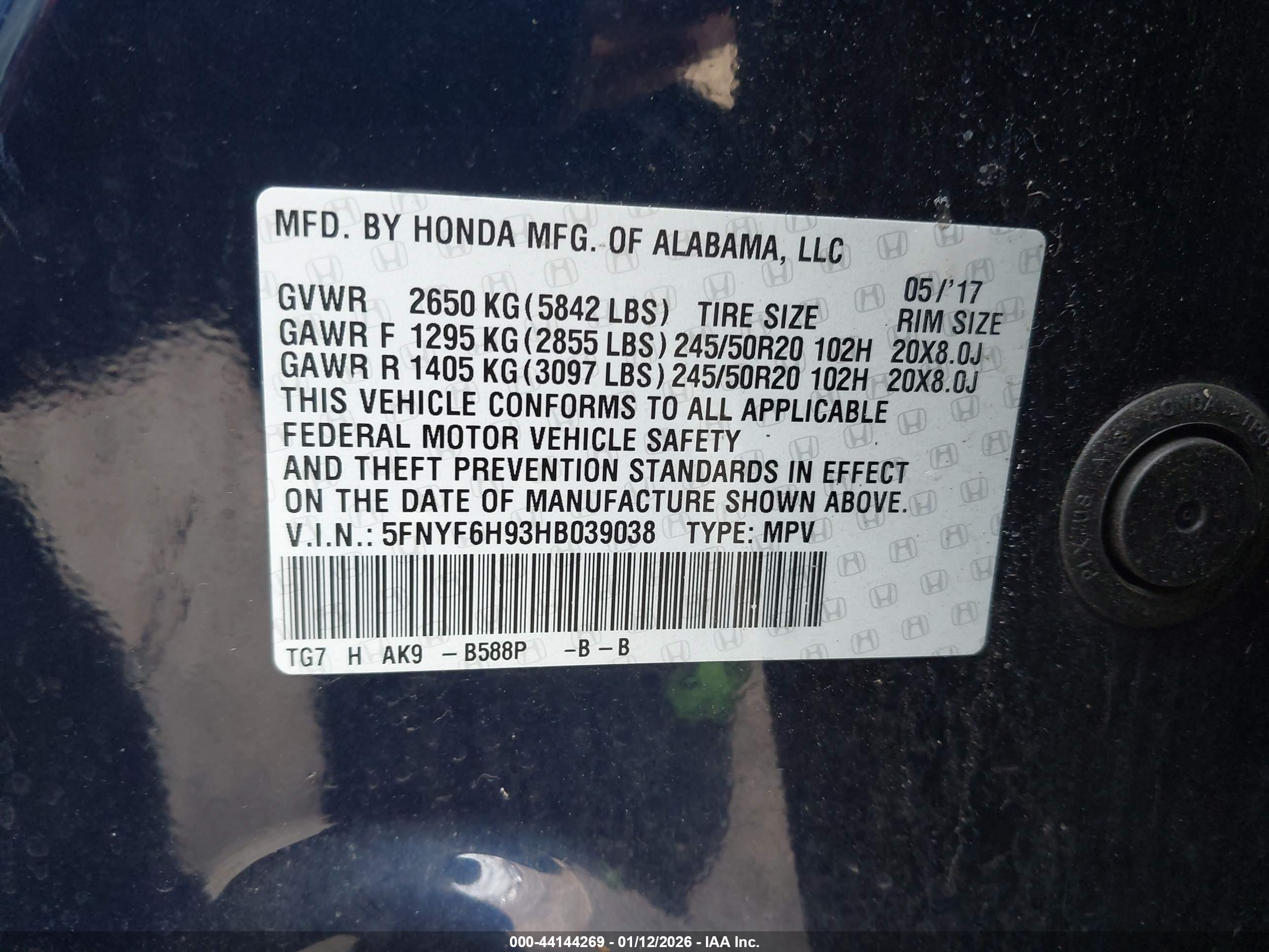 HONDA PILOT image 9