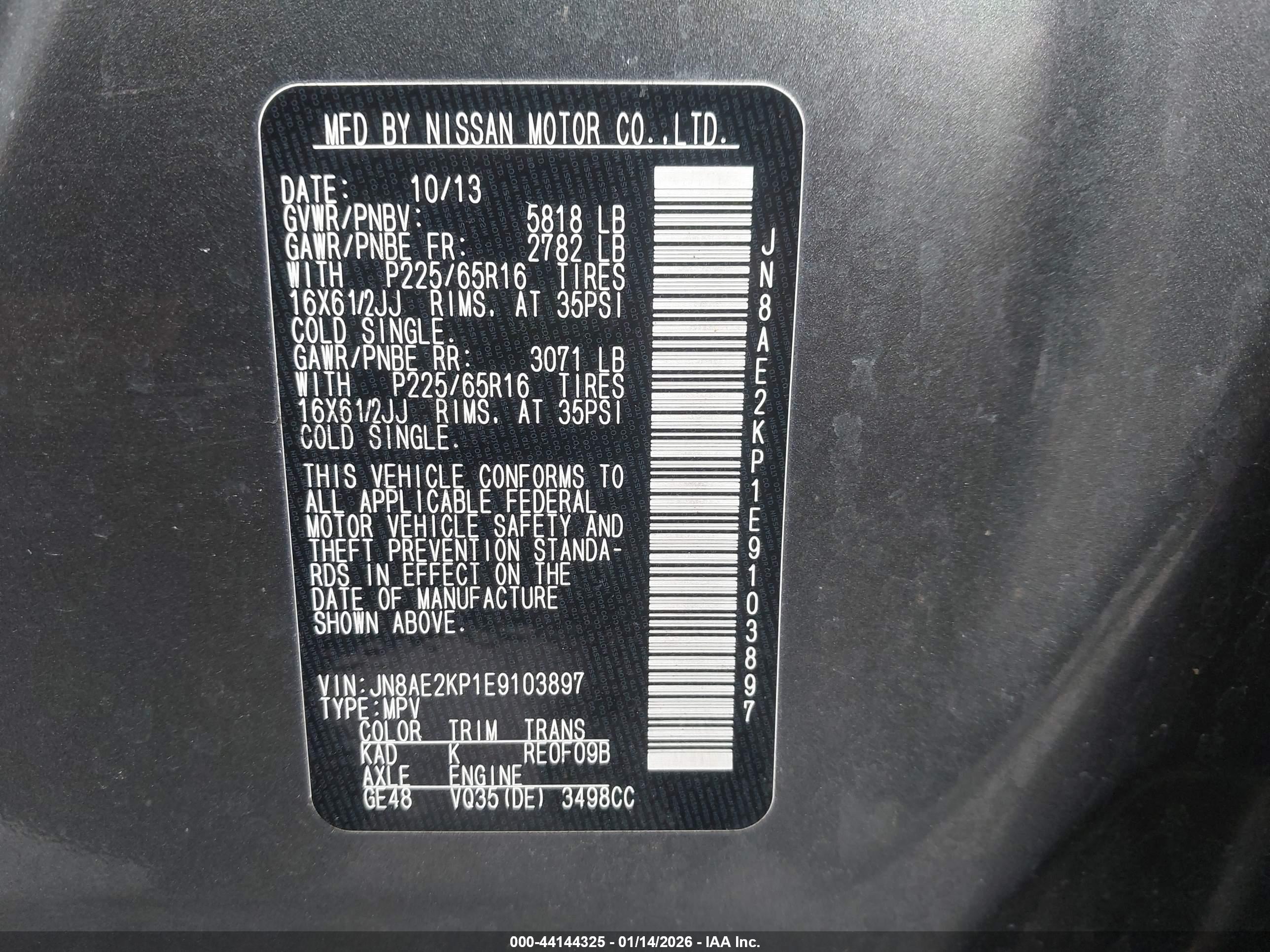 NISSAN QUEST image 9