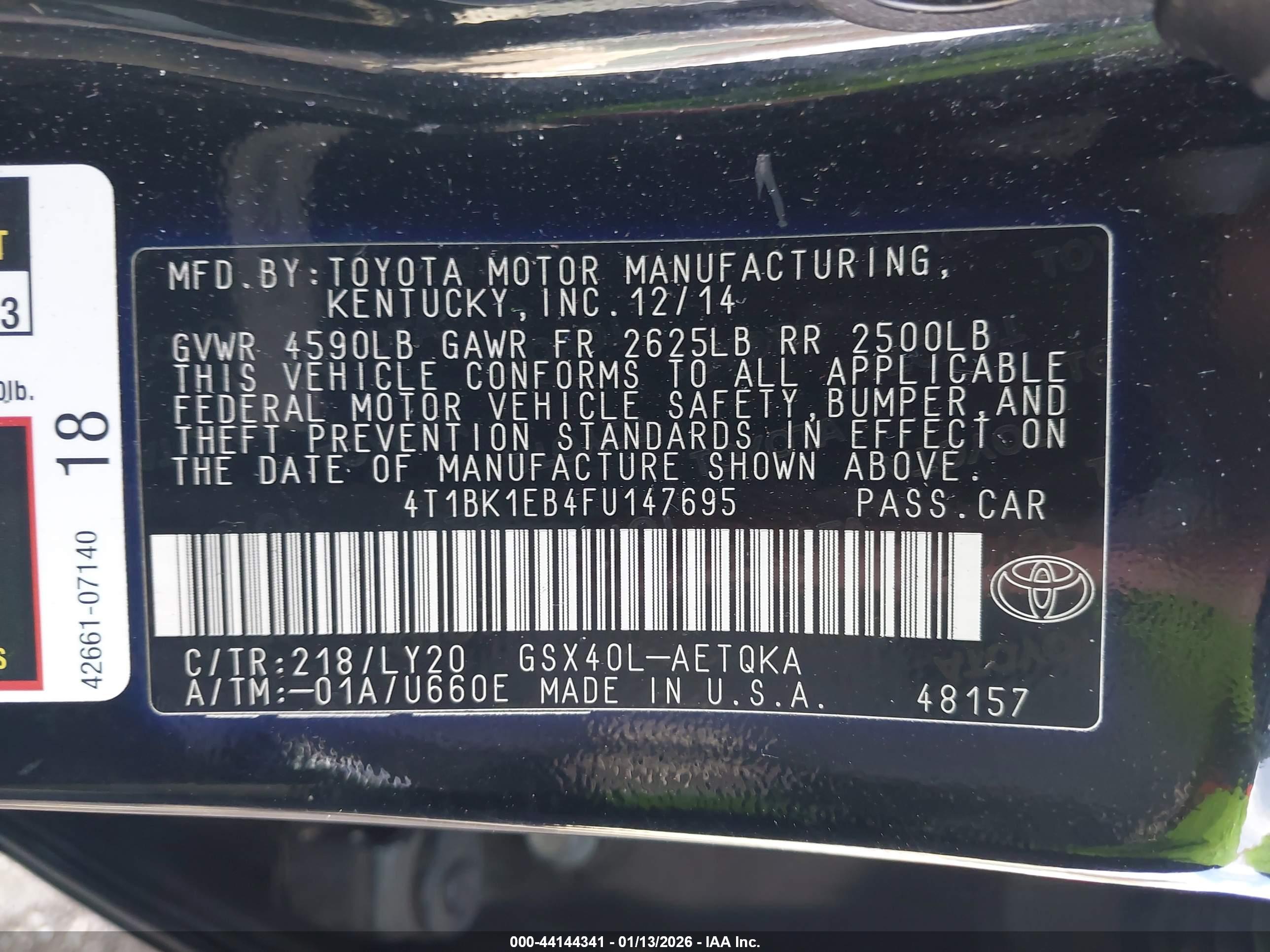 TOYOTA AVALON image 9