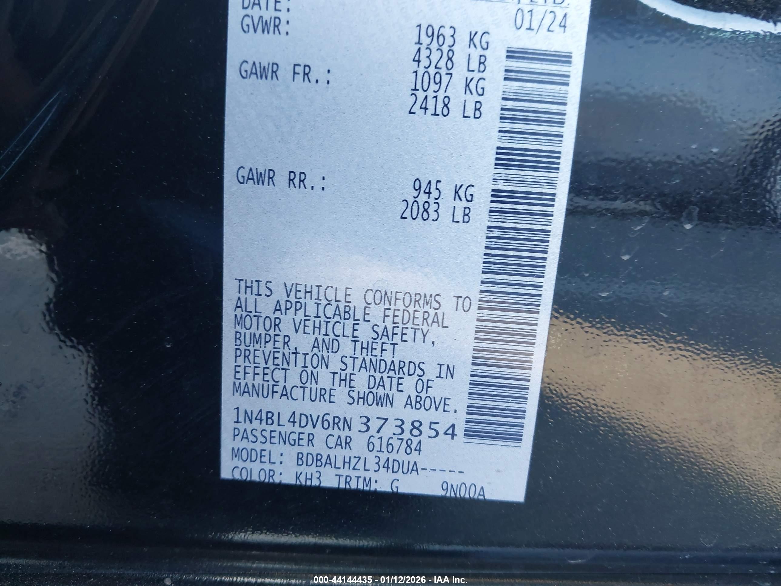 NISSAN ALTIMA image 9