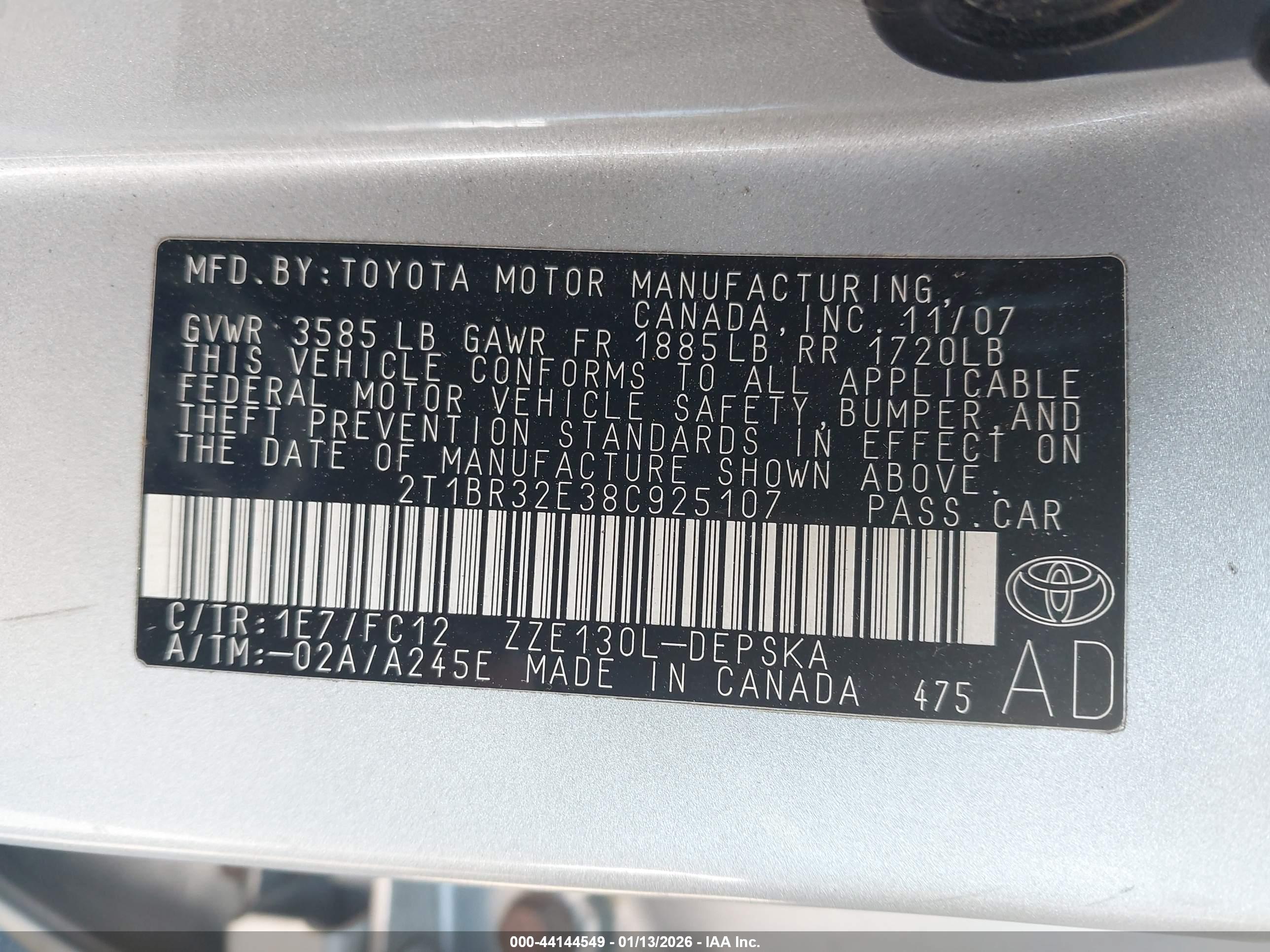 TOYOTA COROLLA image 9