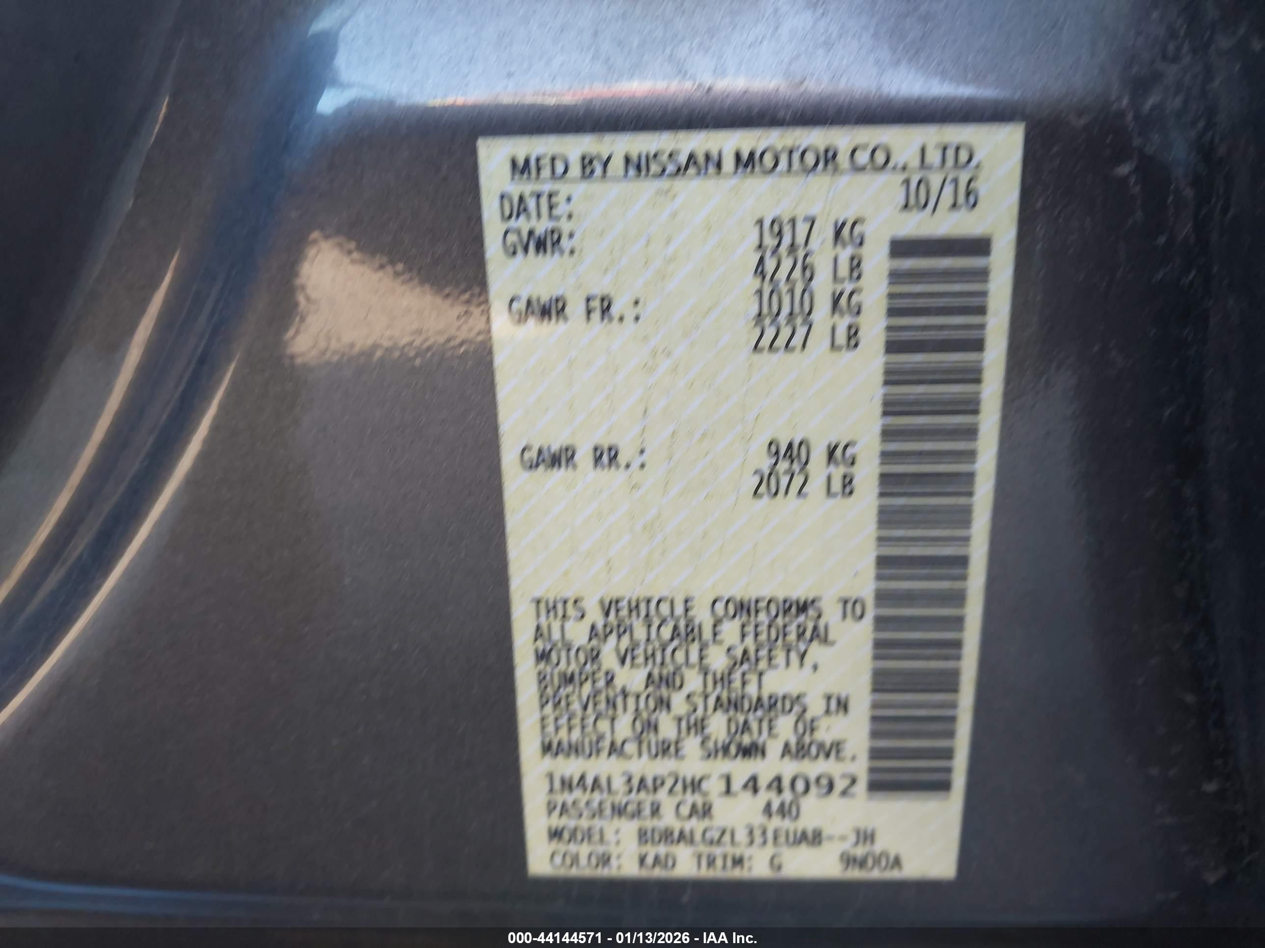 NISSAN ALTIMA image 9