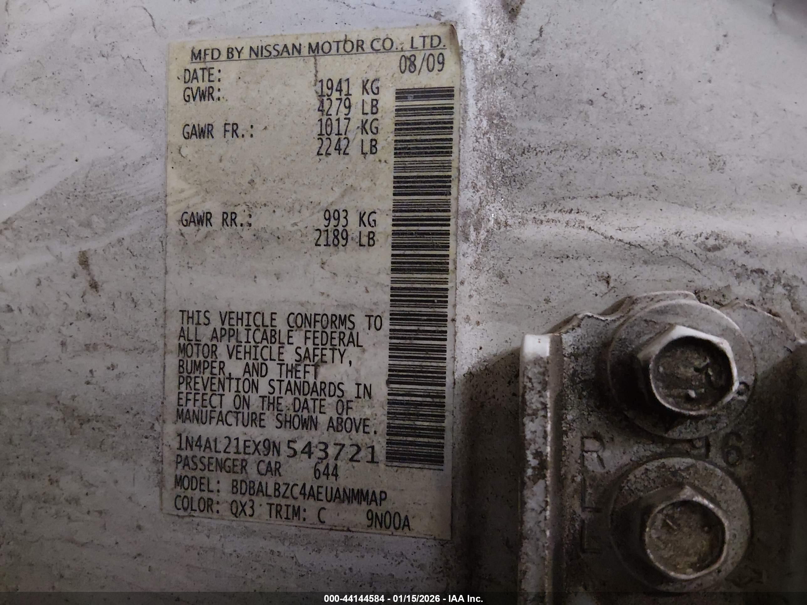 NISSAN ALTIMA image 9