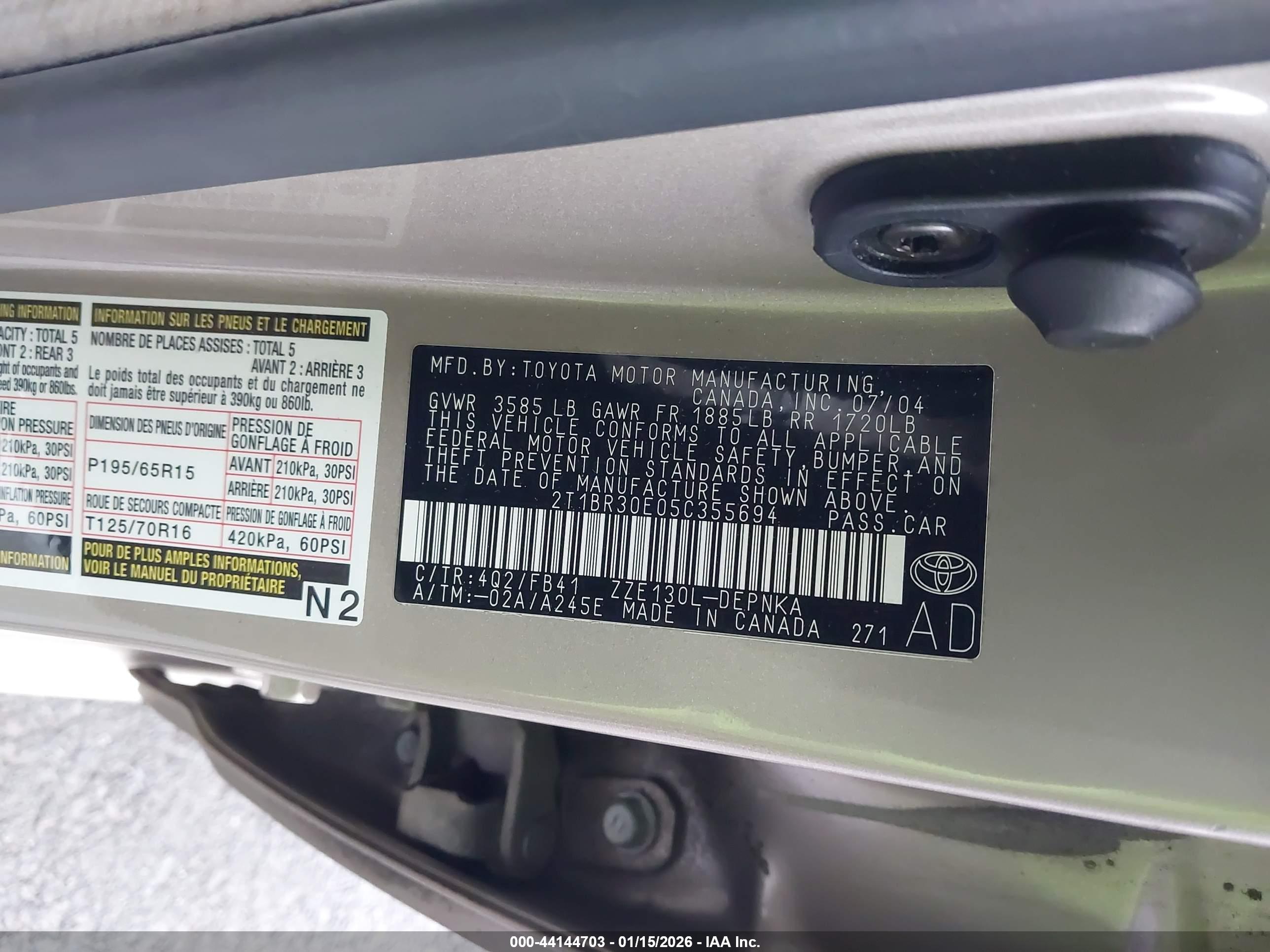 TOYOTA COROLLA image 9