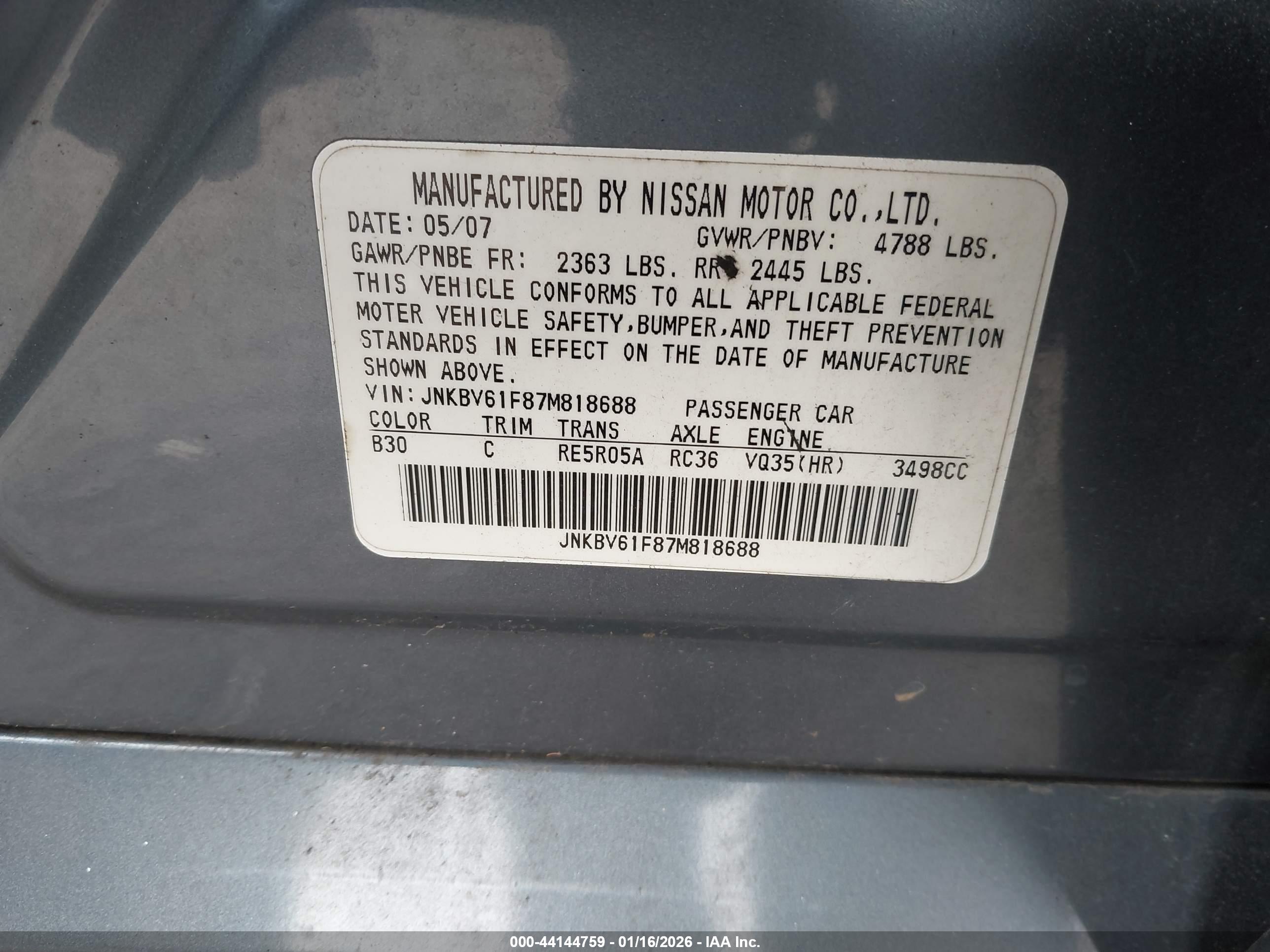 INFINITI G35X image 9