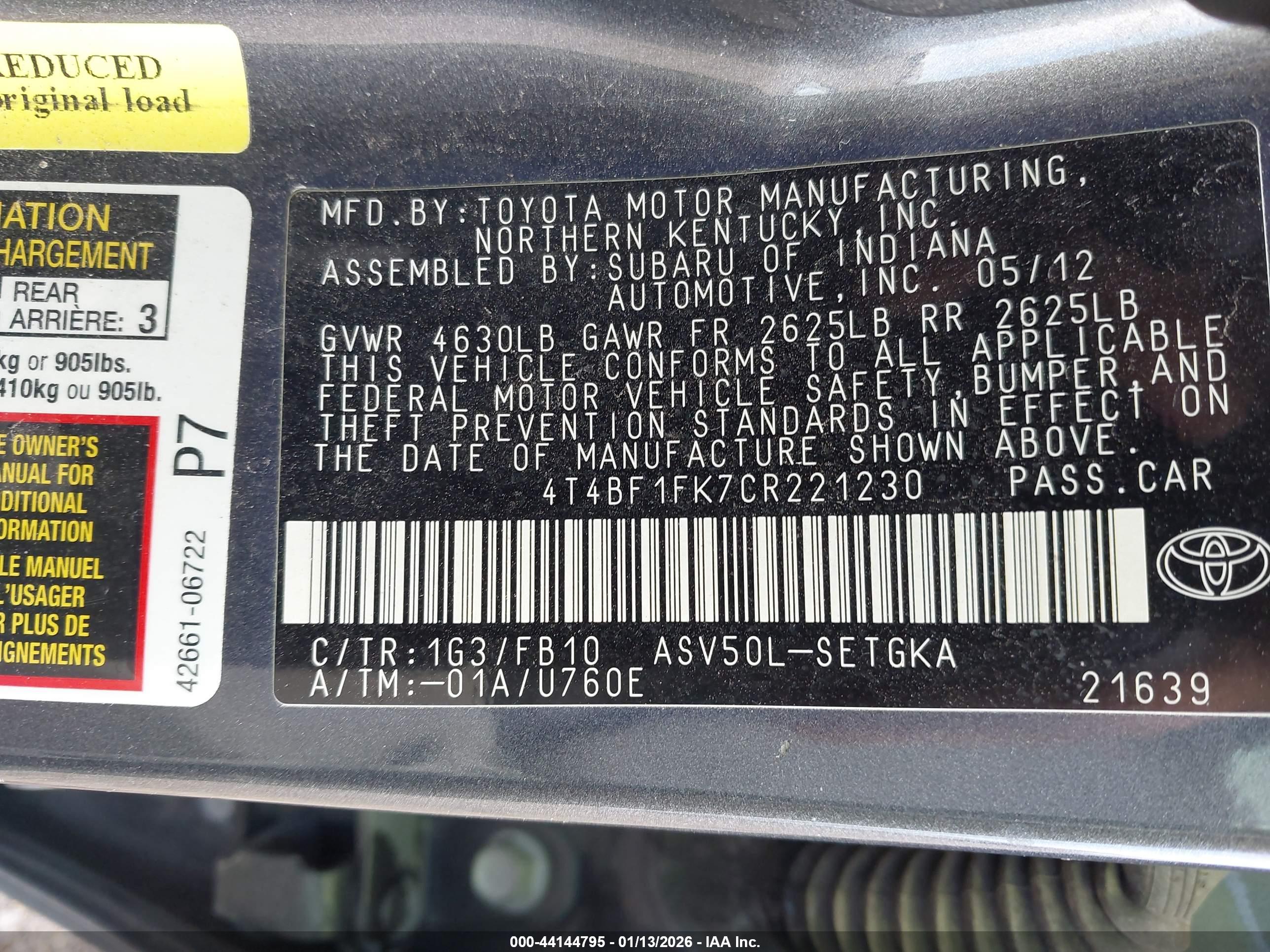 TOYOTA CAMRY image 9