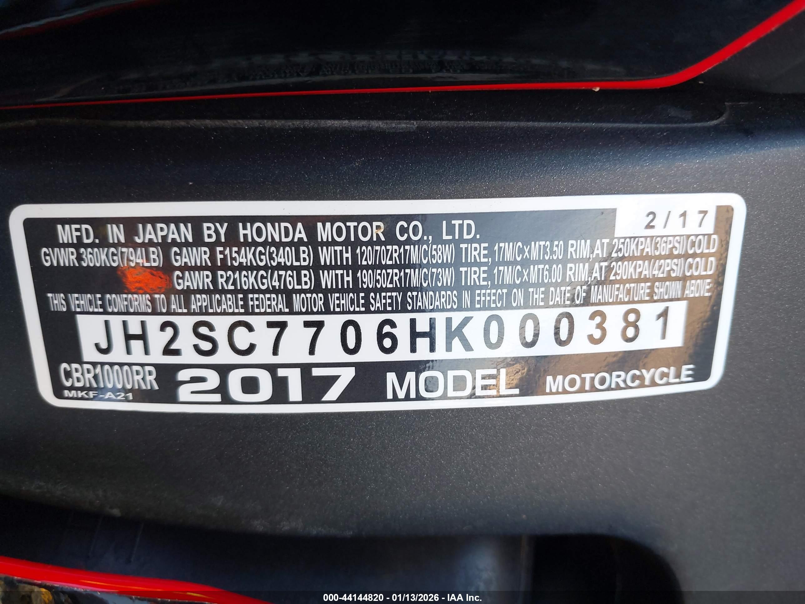 HONDA CBR1000 image 10