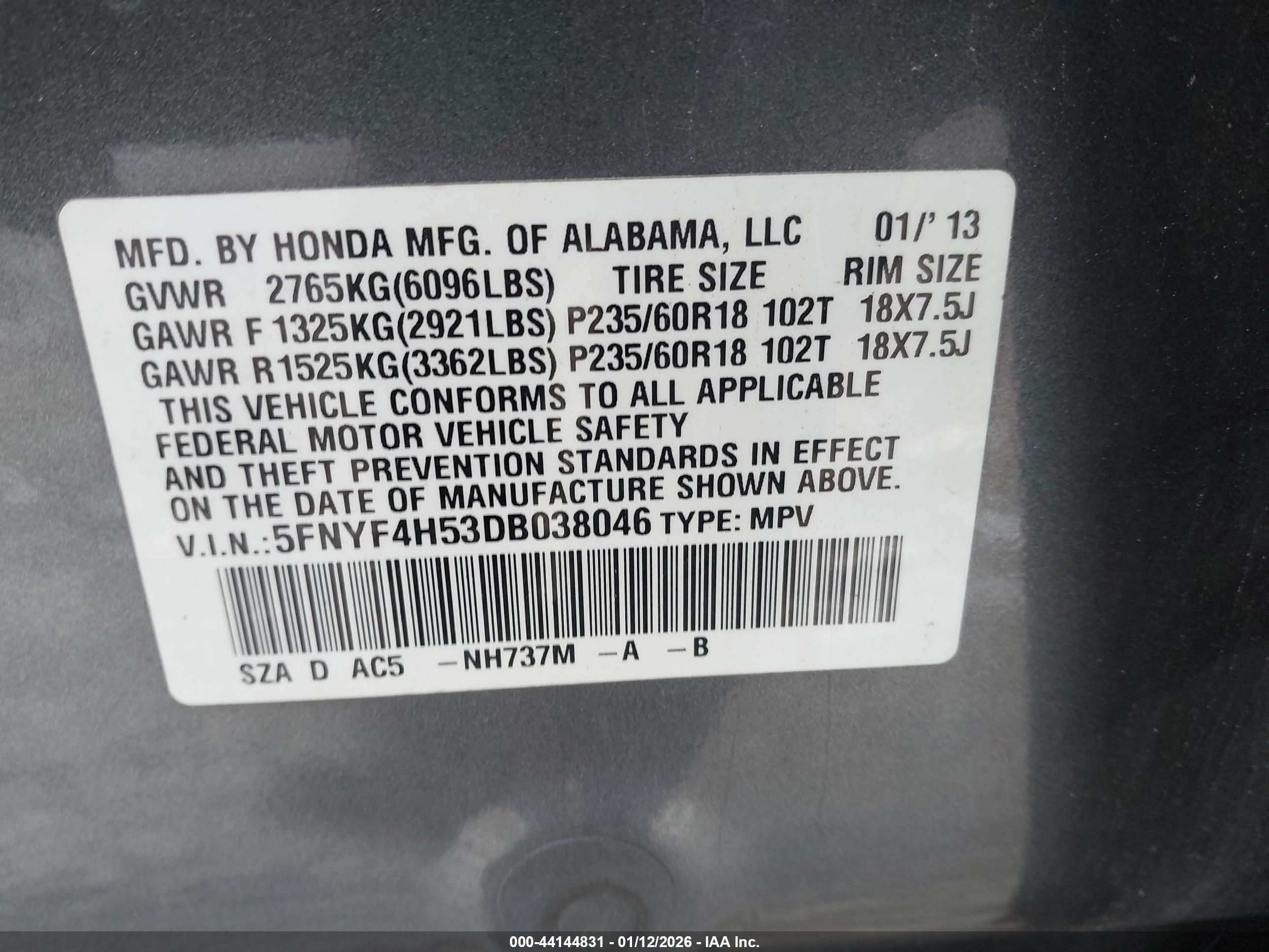 HONDA PILOT image 9