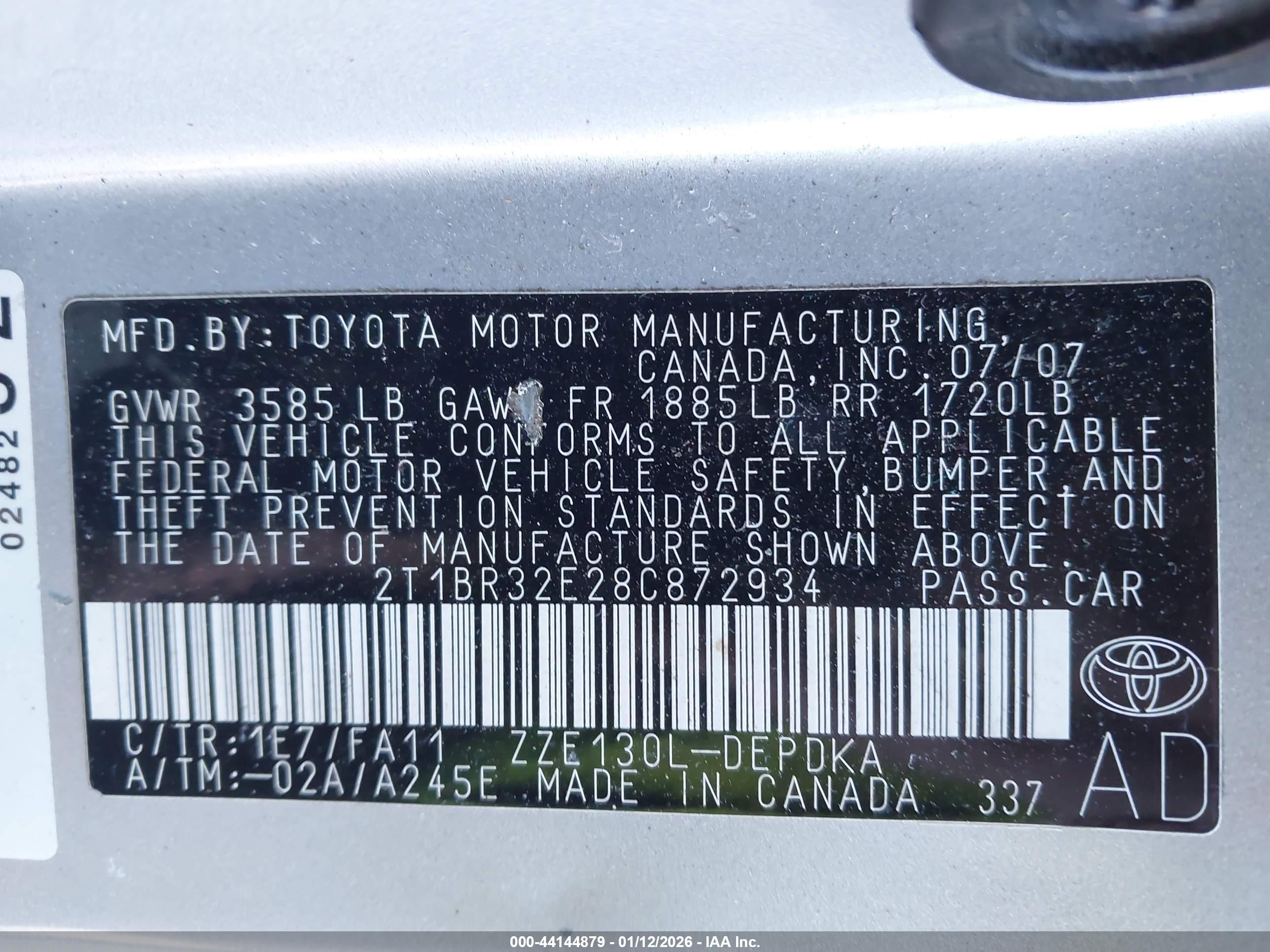 TOYOTA COROLLA image 9