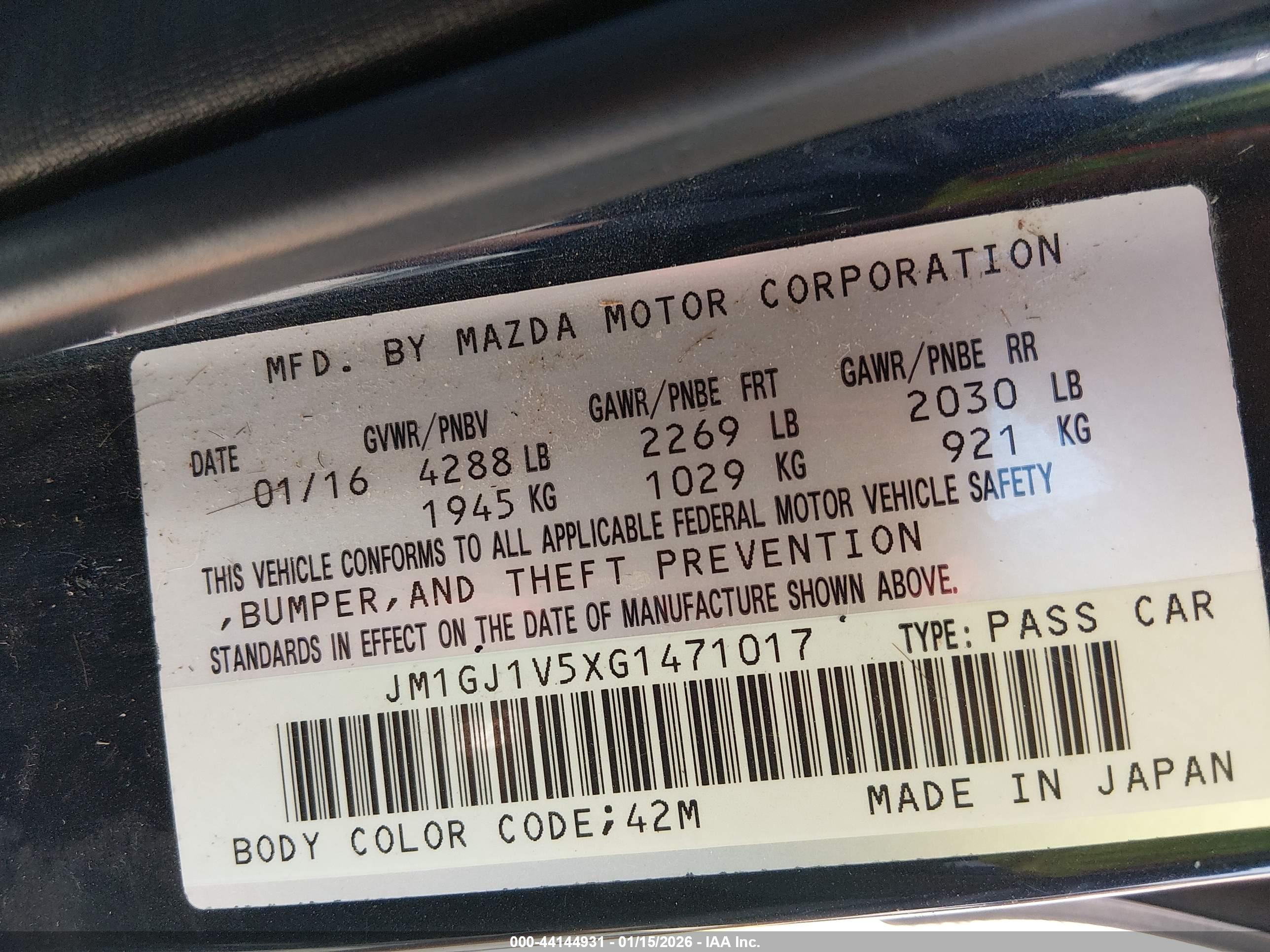 MAZDA MAZDA6 image 9