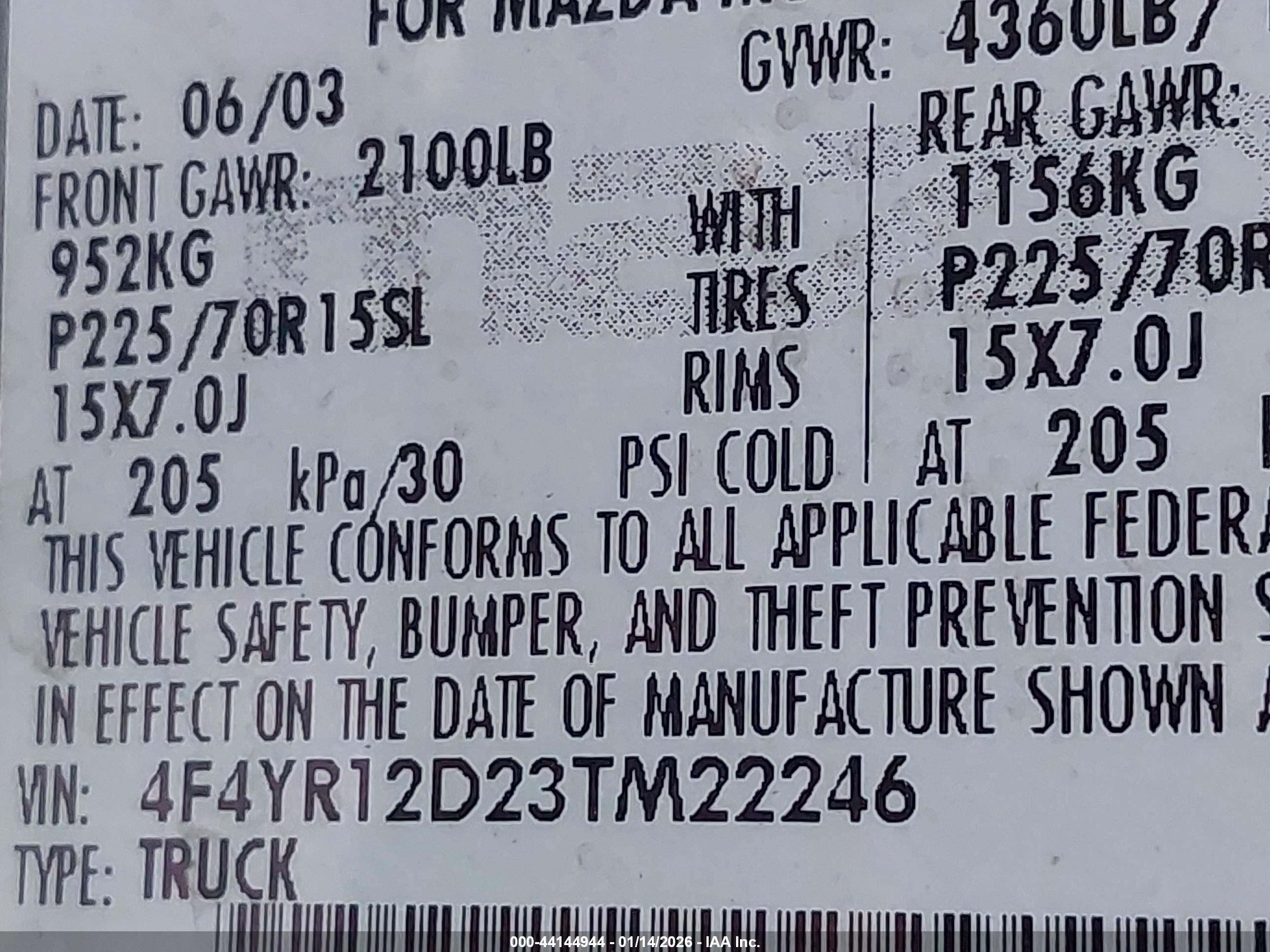 MAZDA B2300 image 9