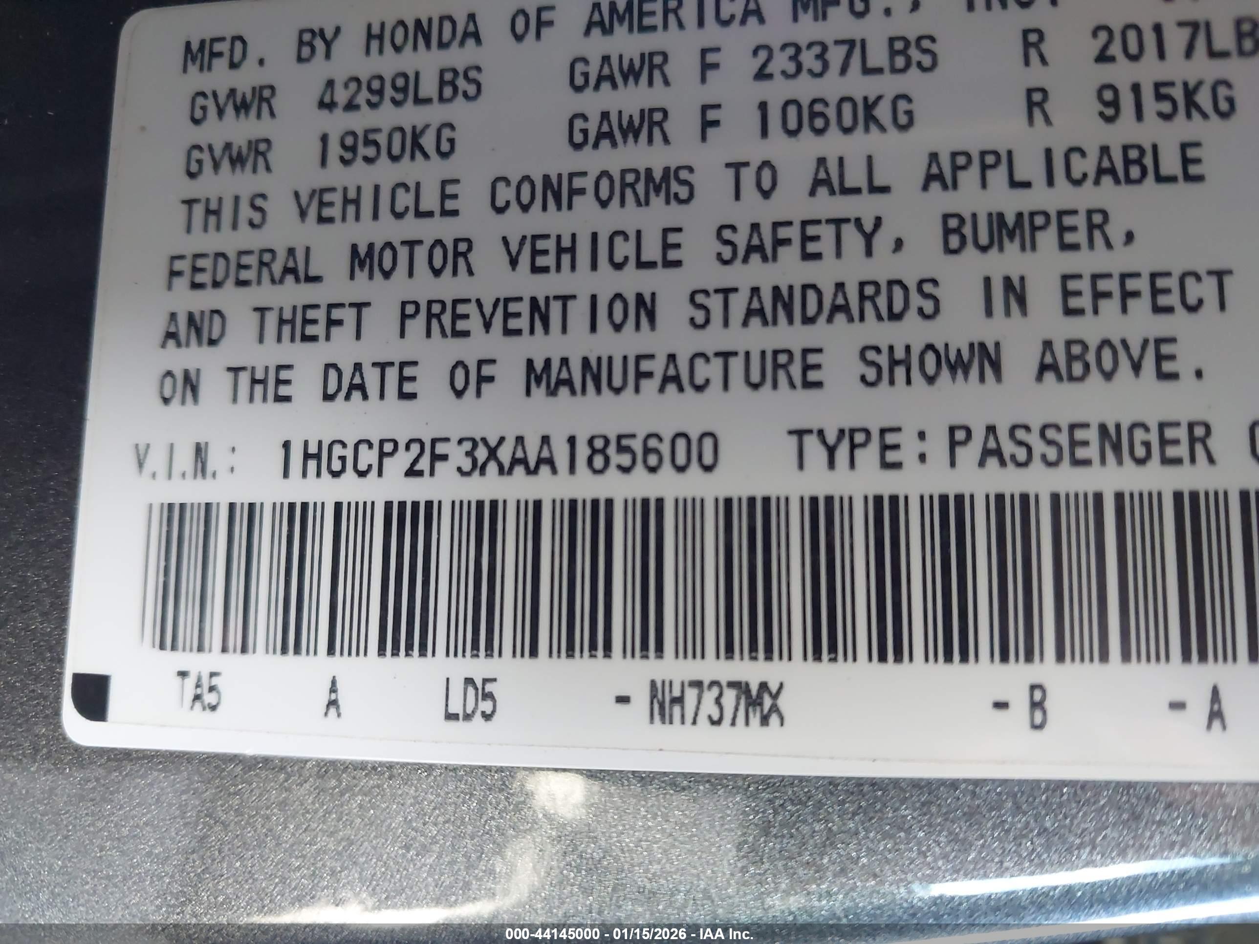 HONDA ACCORD image 9