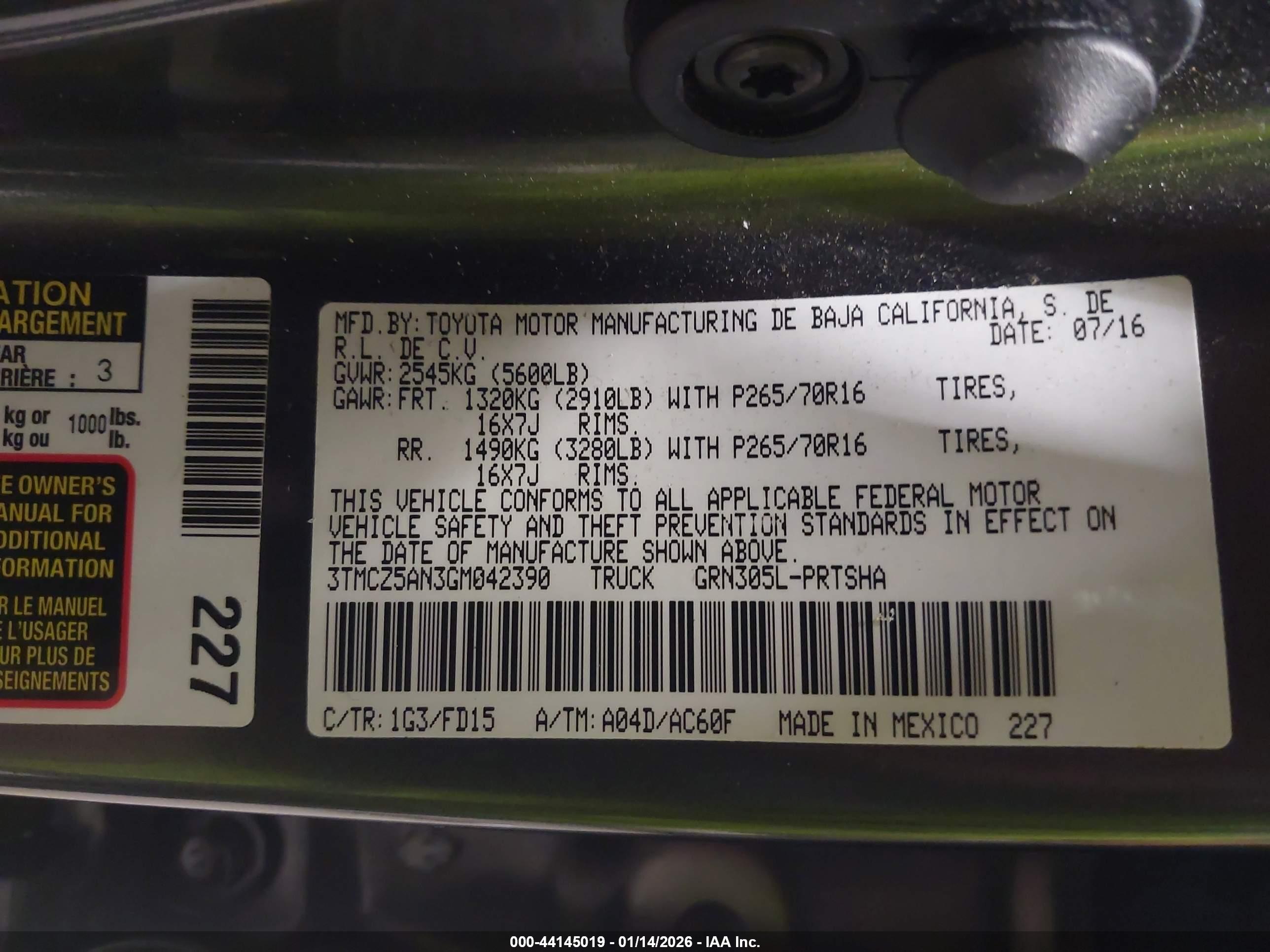 TOYOTA TACOMA image 9