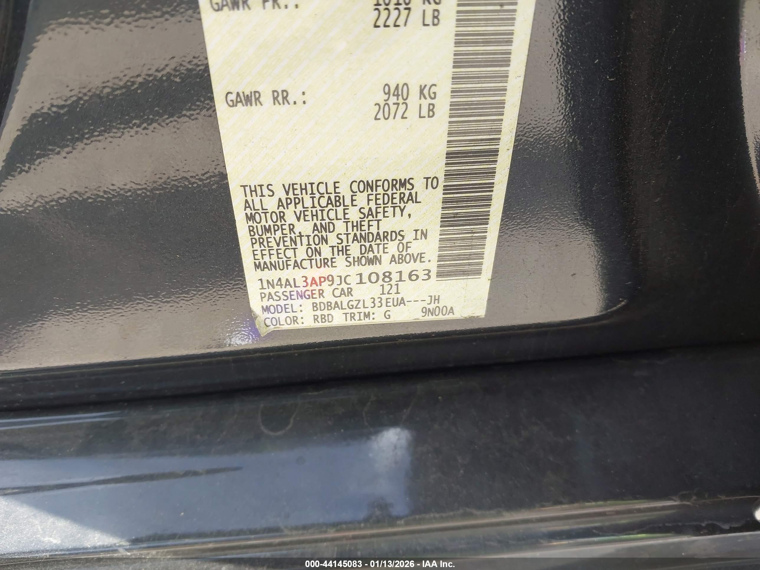 NISSAN ALTIMA image 9