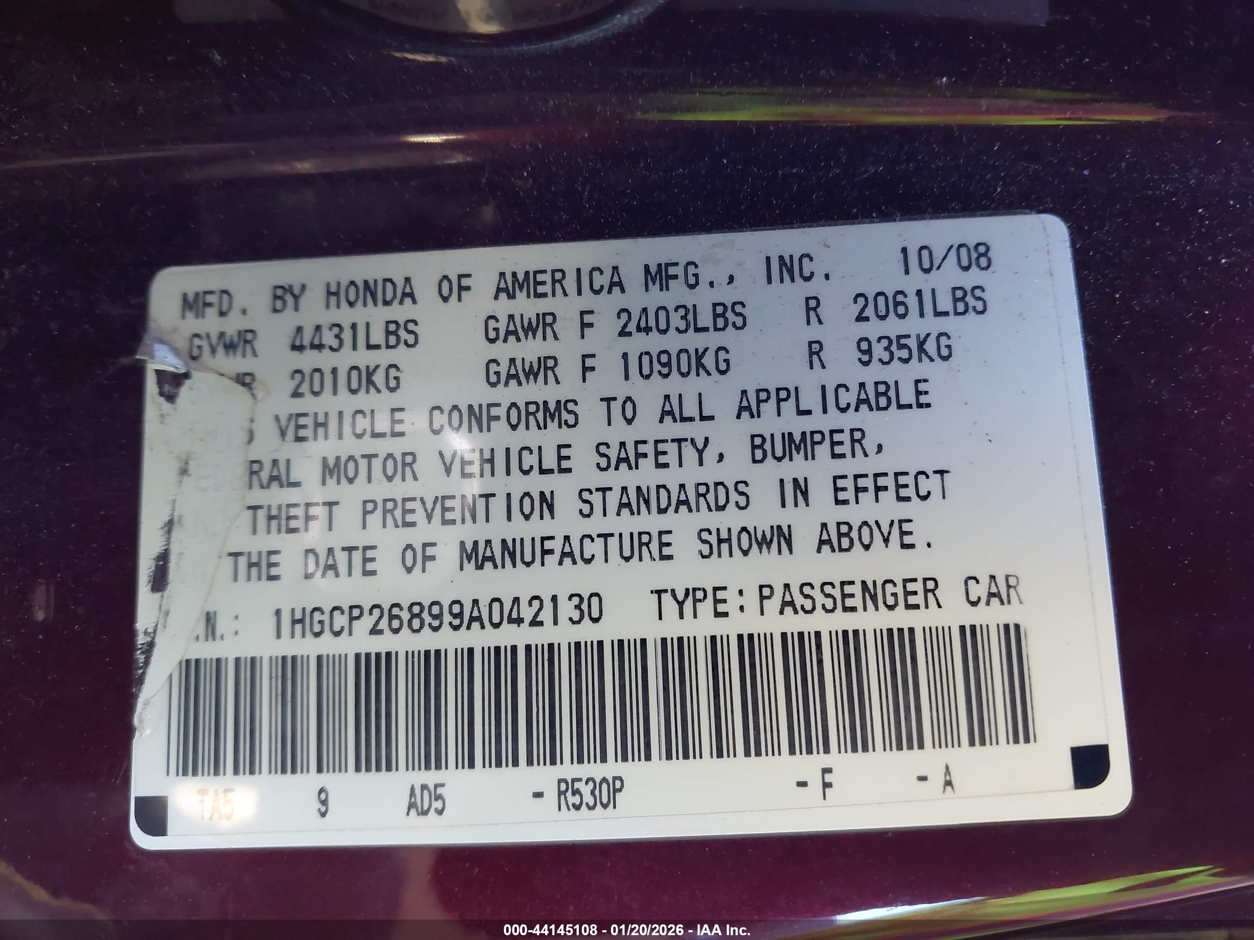 HONDA ACCORD image 9