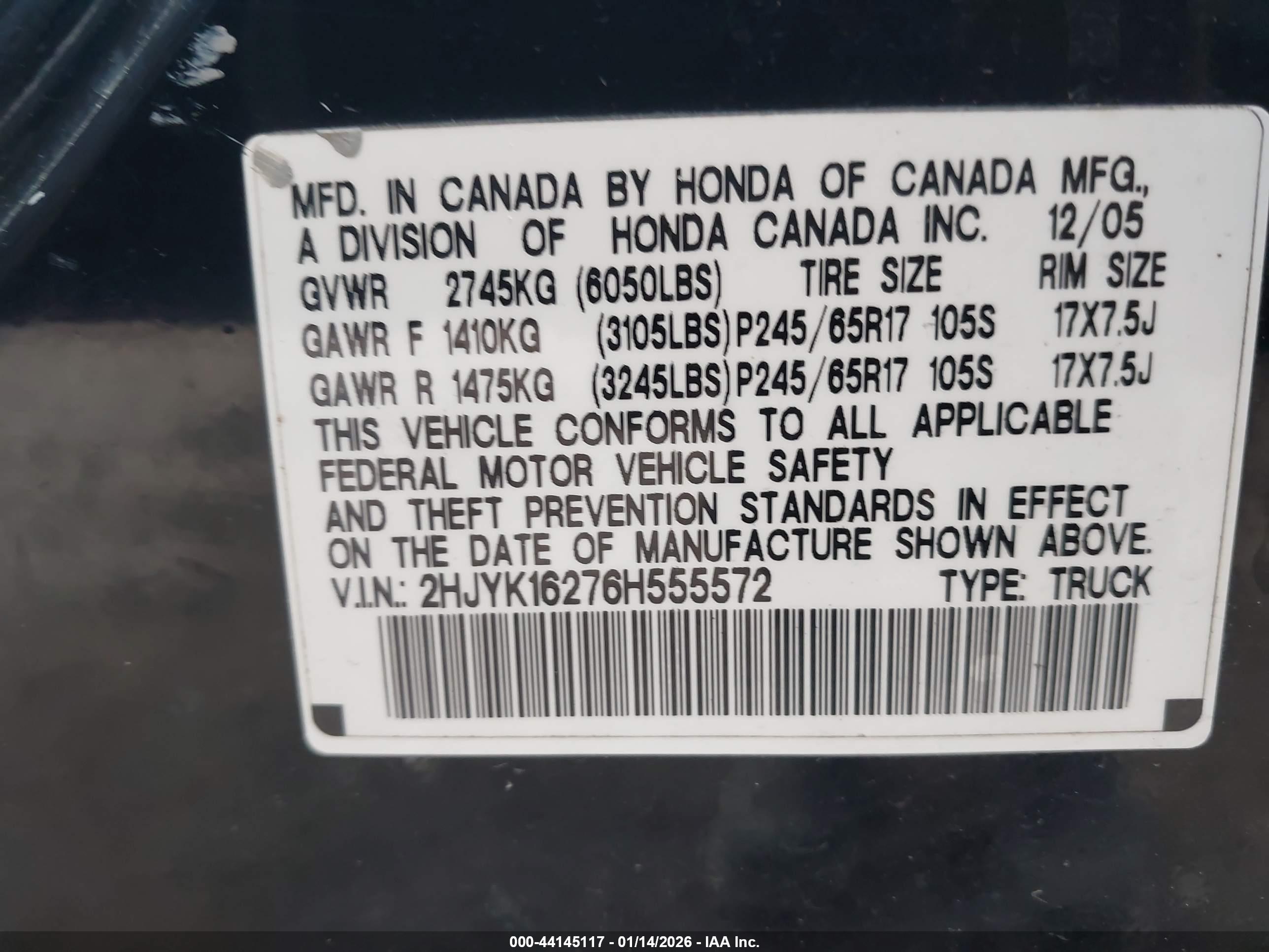 HONDA RIDGELINE image 9