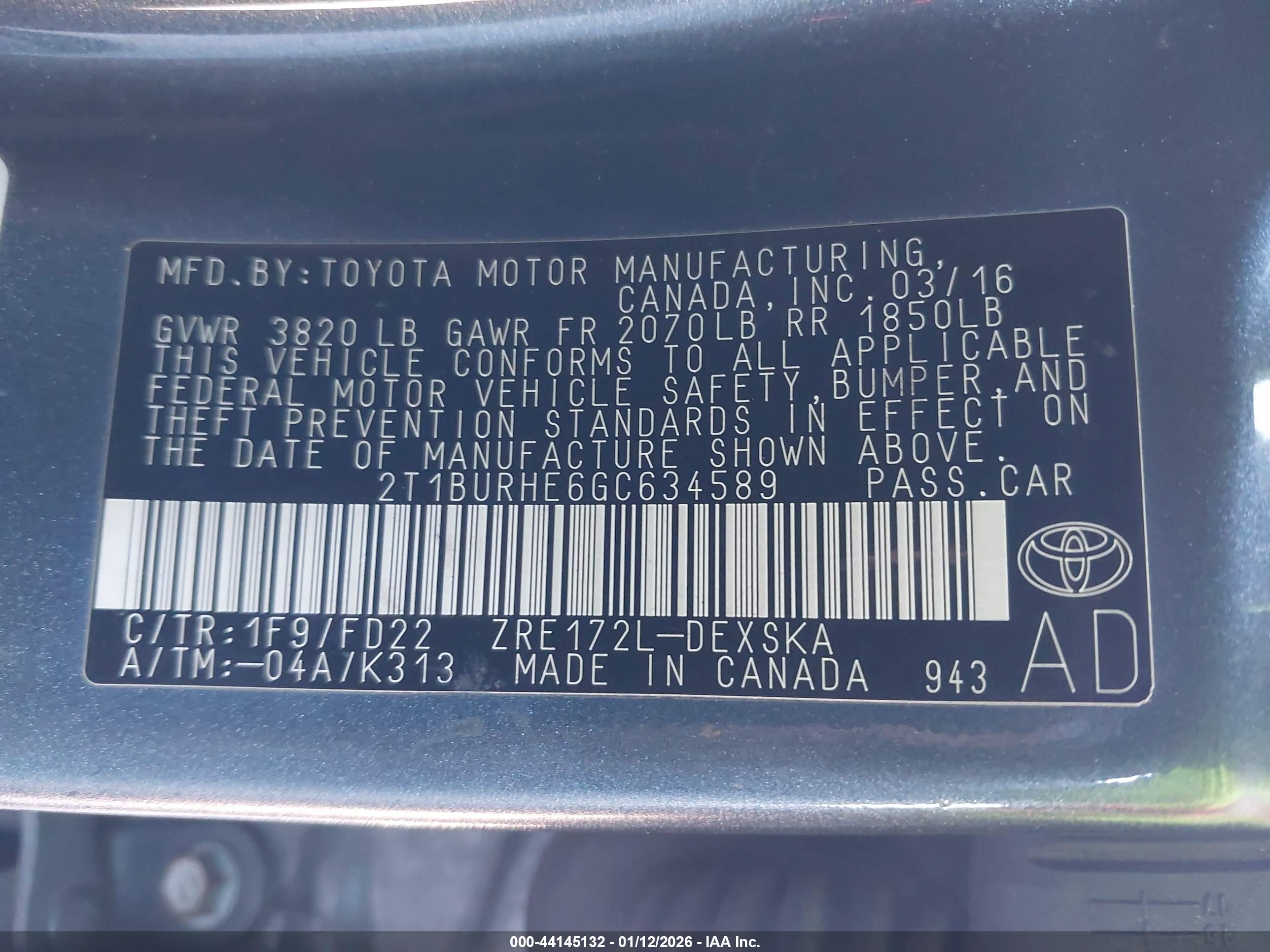 TOYOTA COROLLA image 9