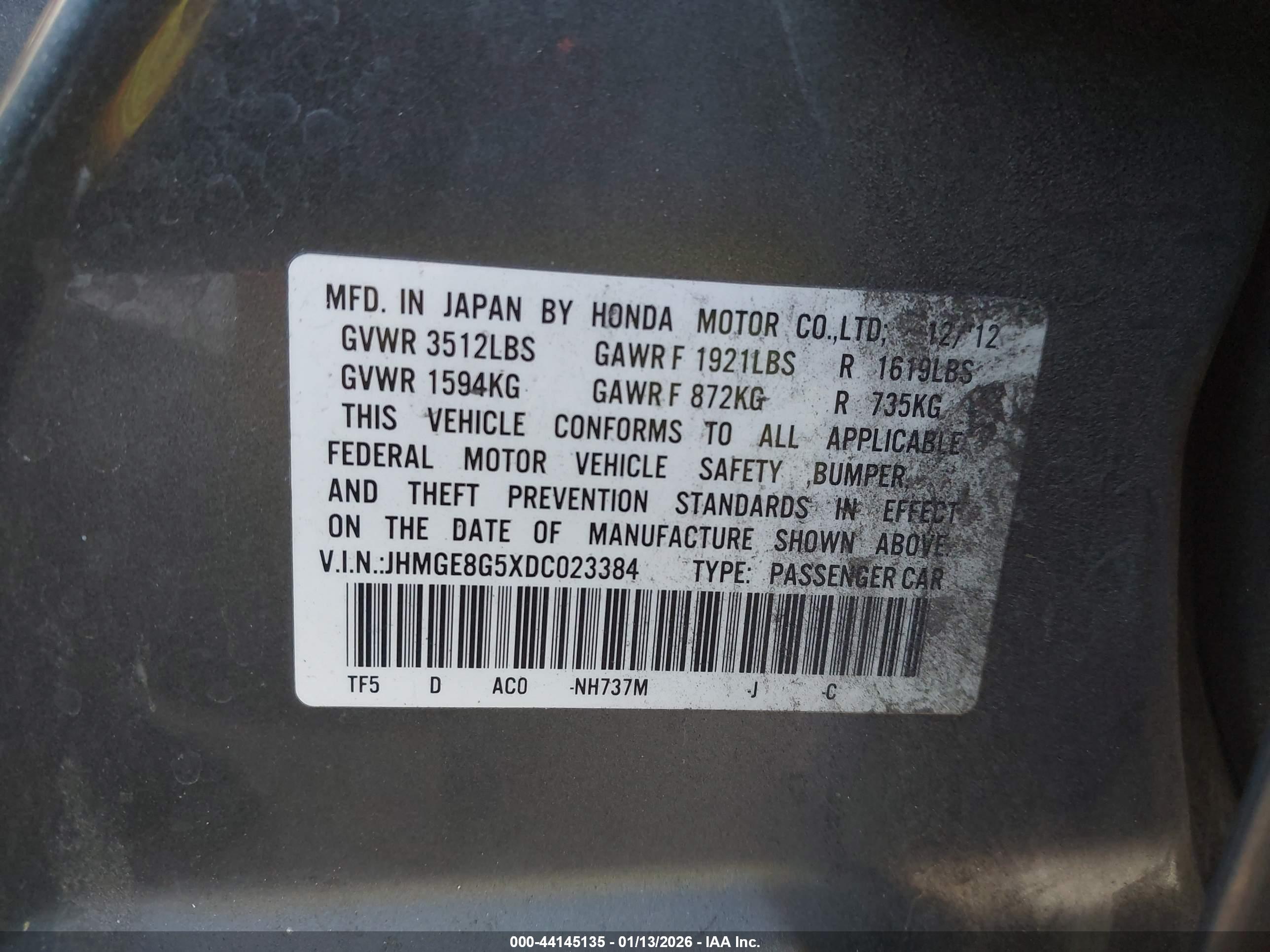 HONDA FIT image 9