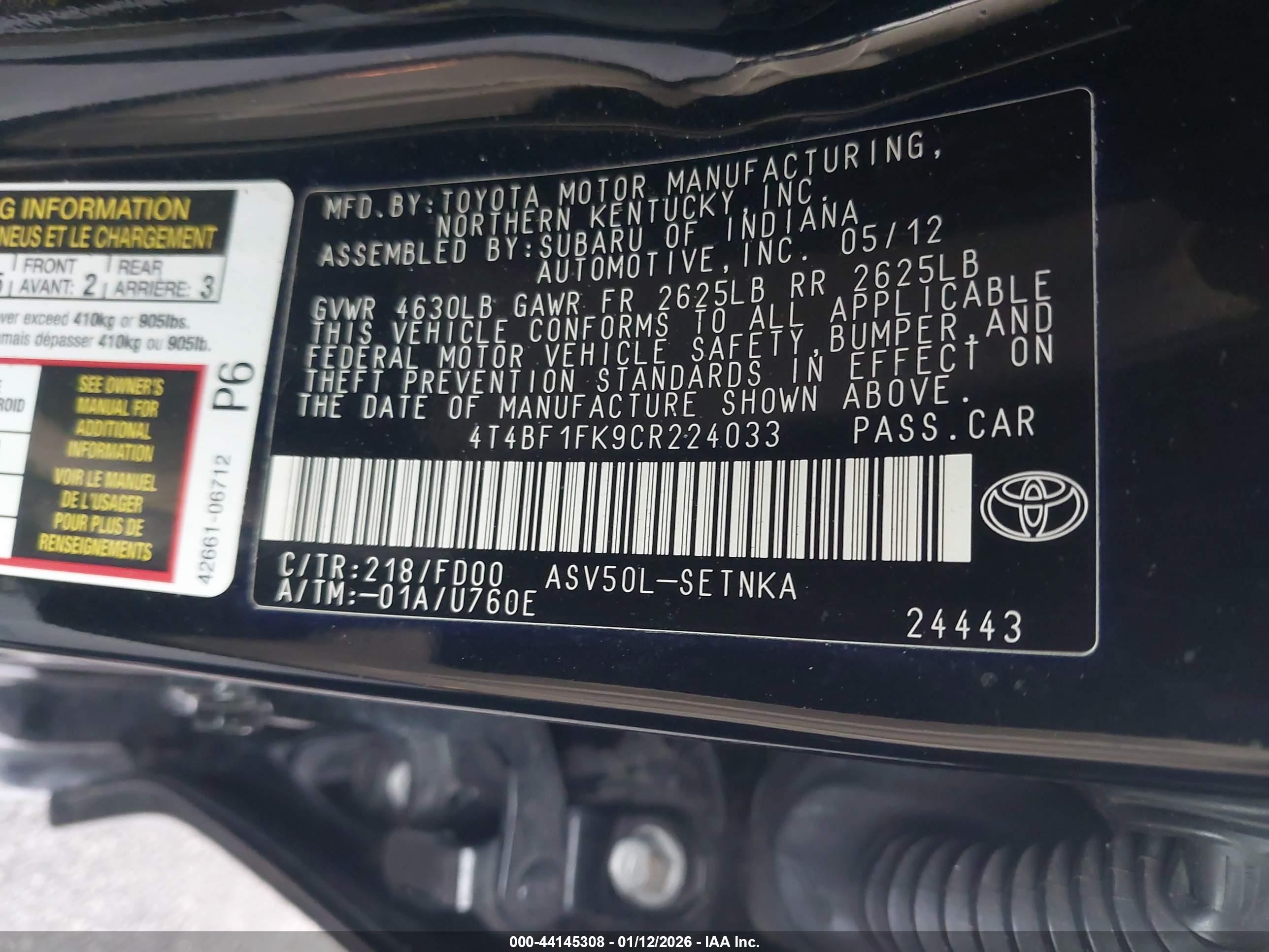 TOYOTA CAMRY image 9