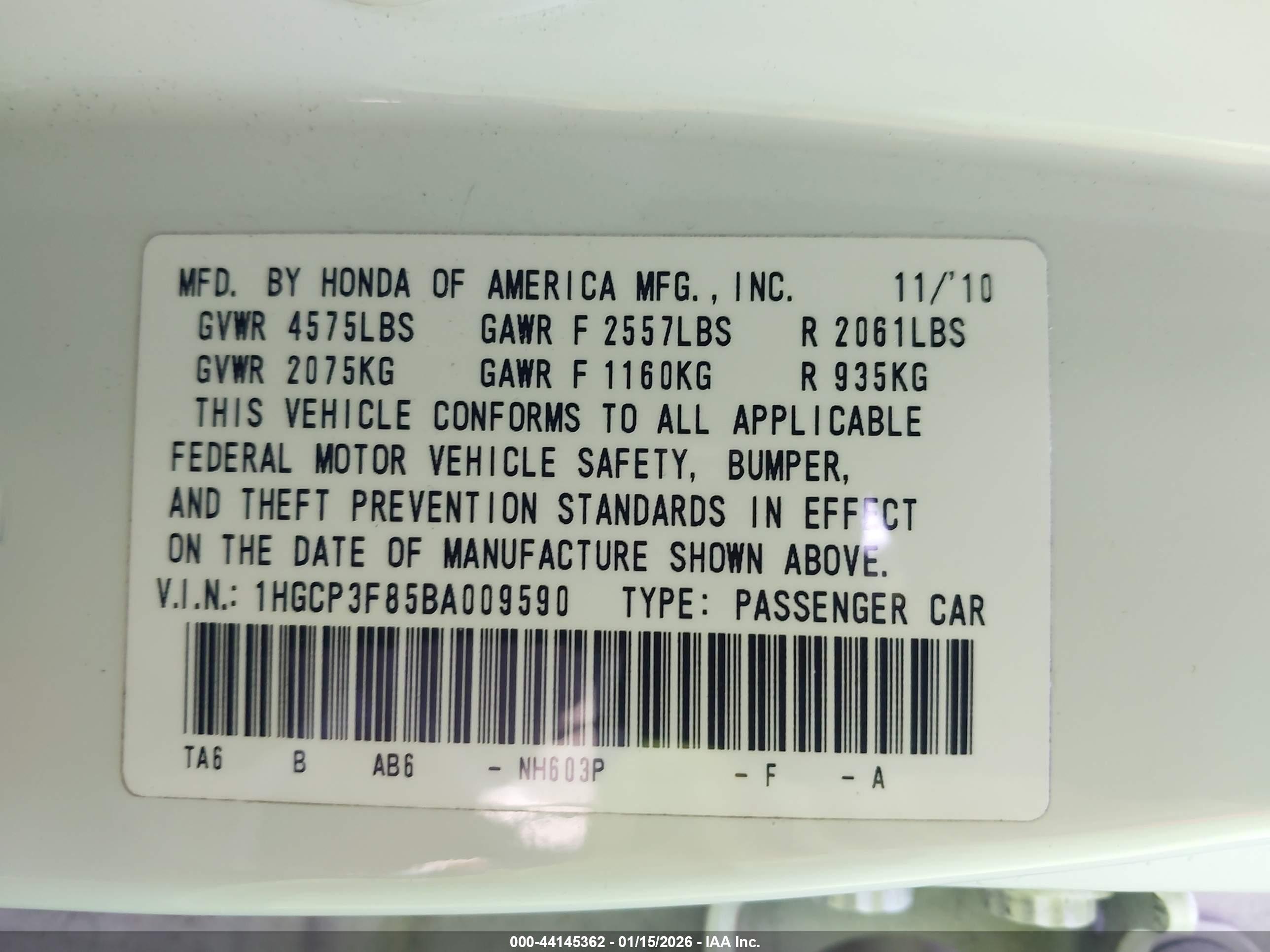 HONDA ACCORD image 9