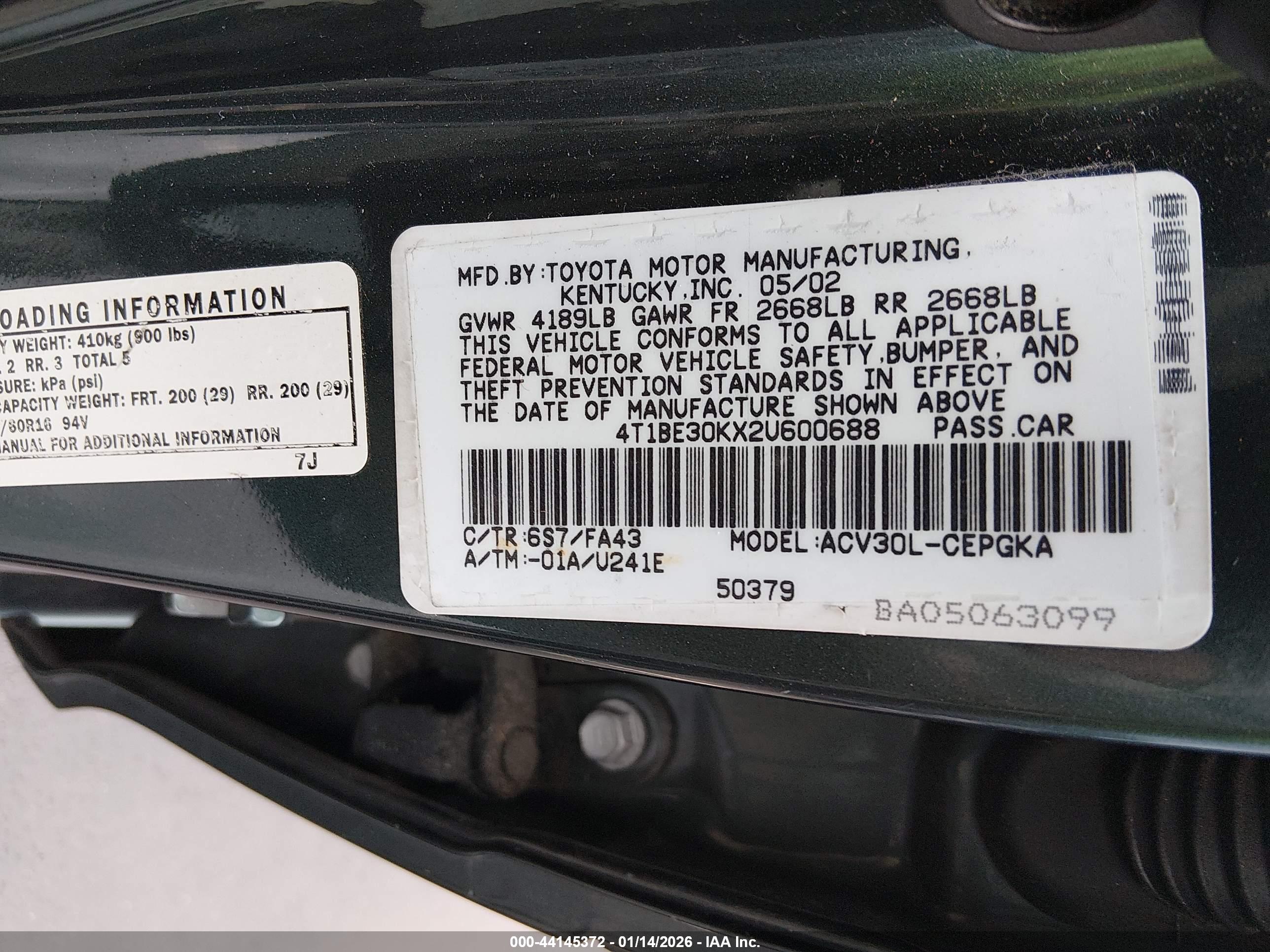 TOYOTA CAMRY image 9
