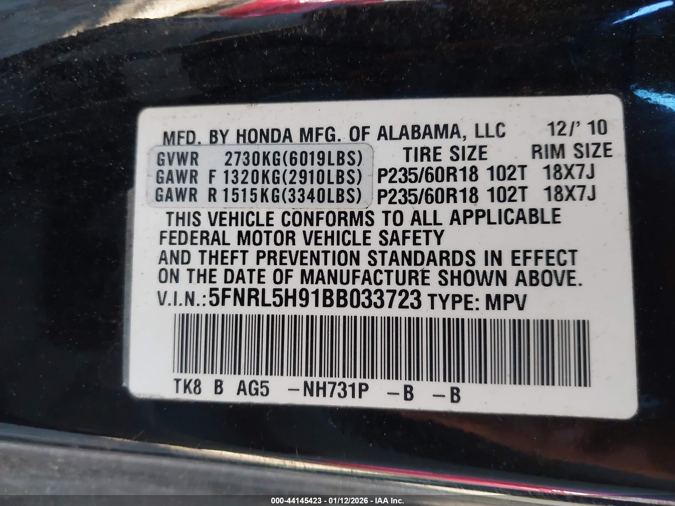 HONDA ODYSSEY image 9