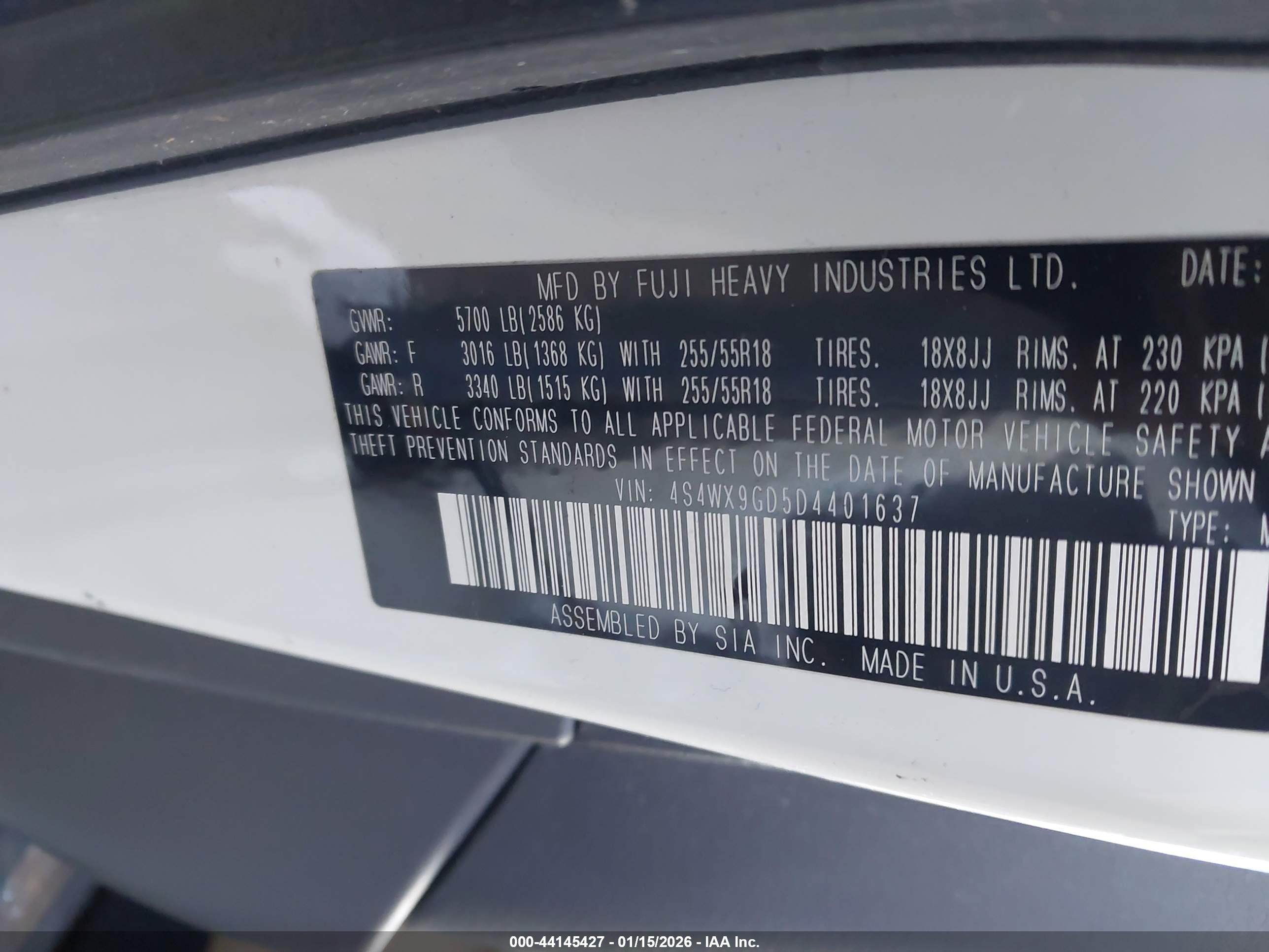 SUBARU TRIBECA image 9
