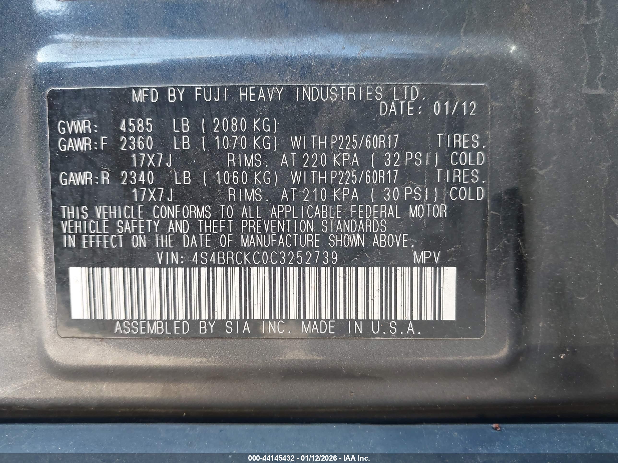 SUBARU OUTBACK image 9