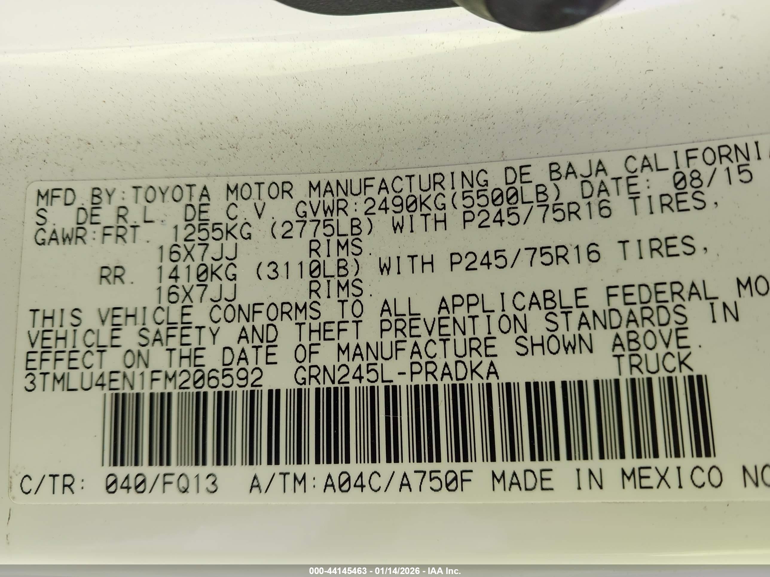 TOYOTA TACOMA image 9