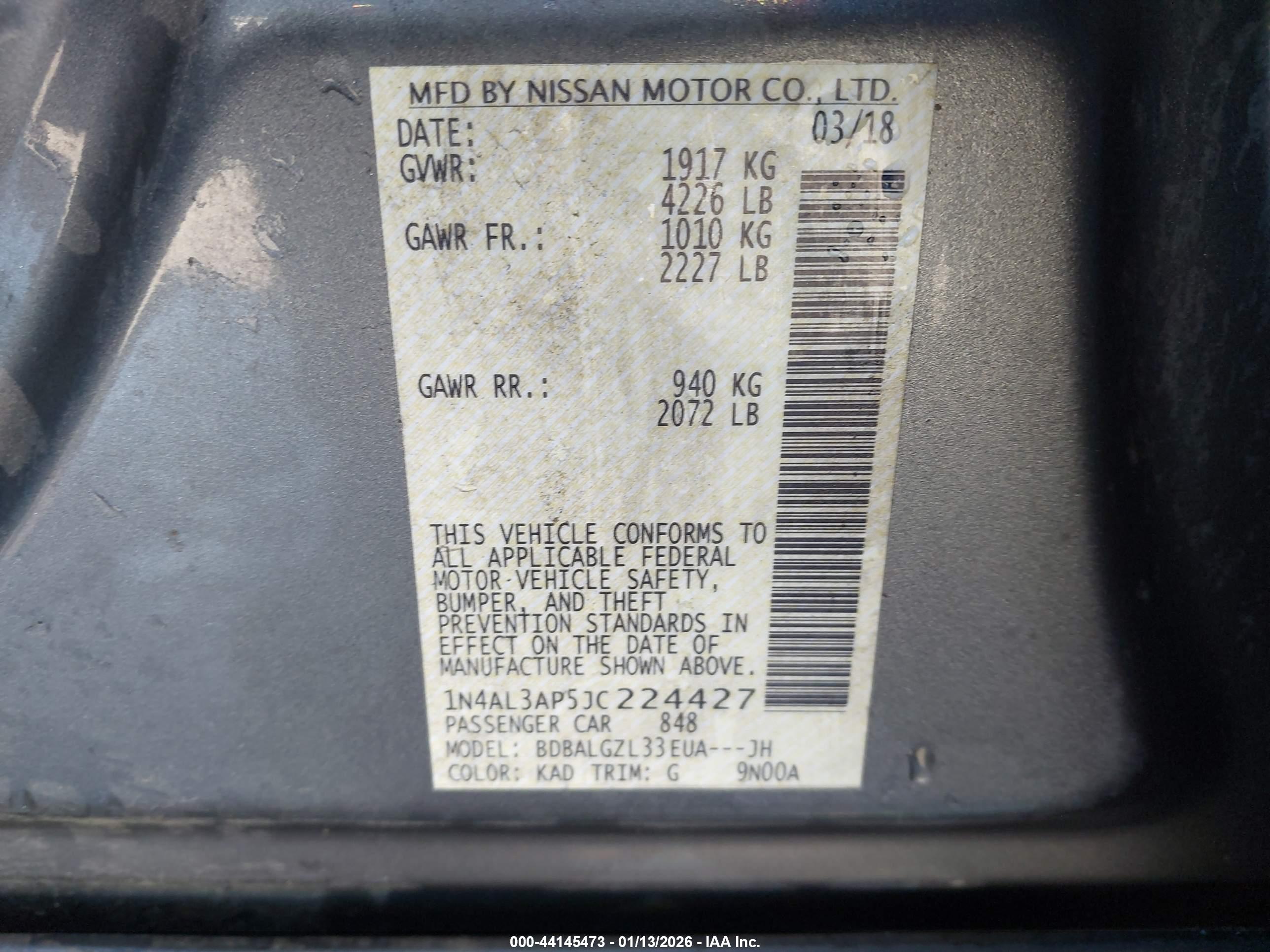 NISSAN ALTIMA image 9