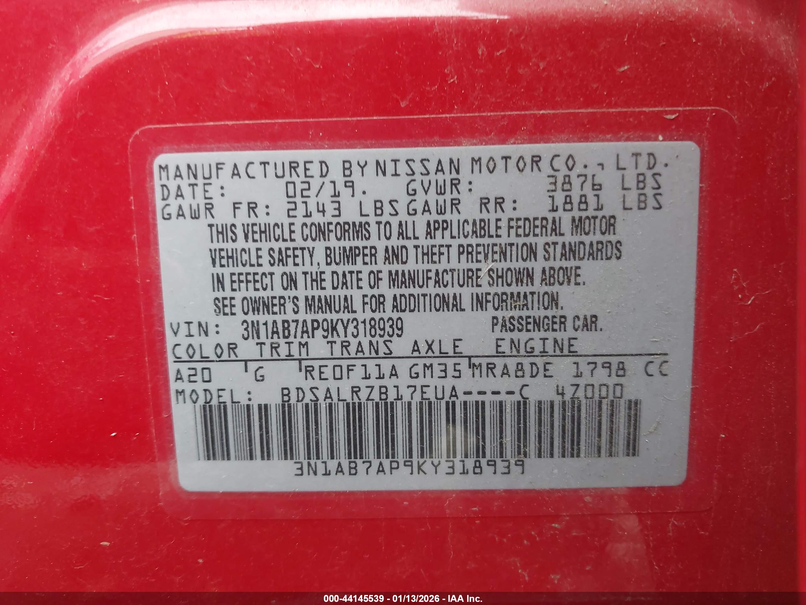 NISSAN SENTRA image 9