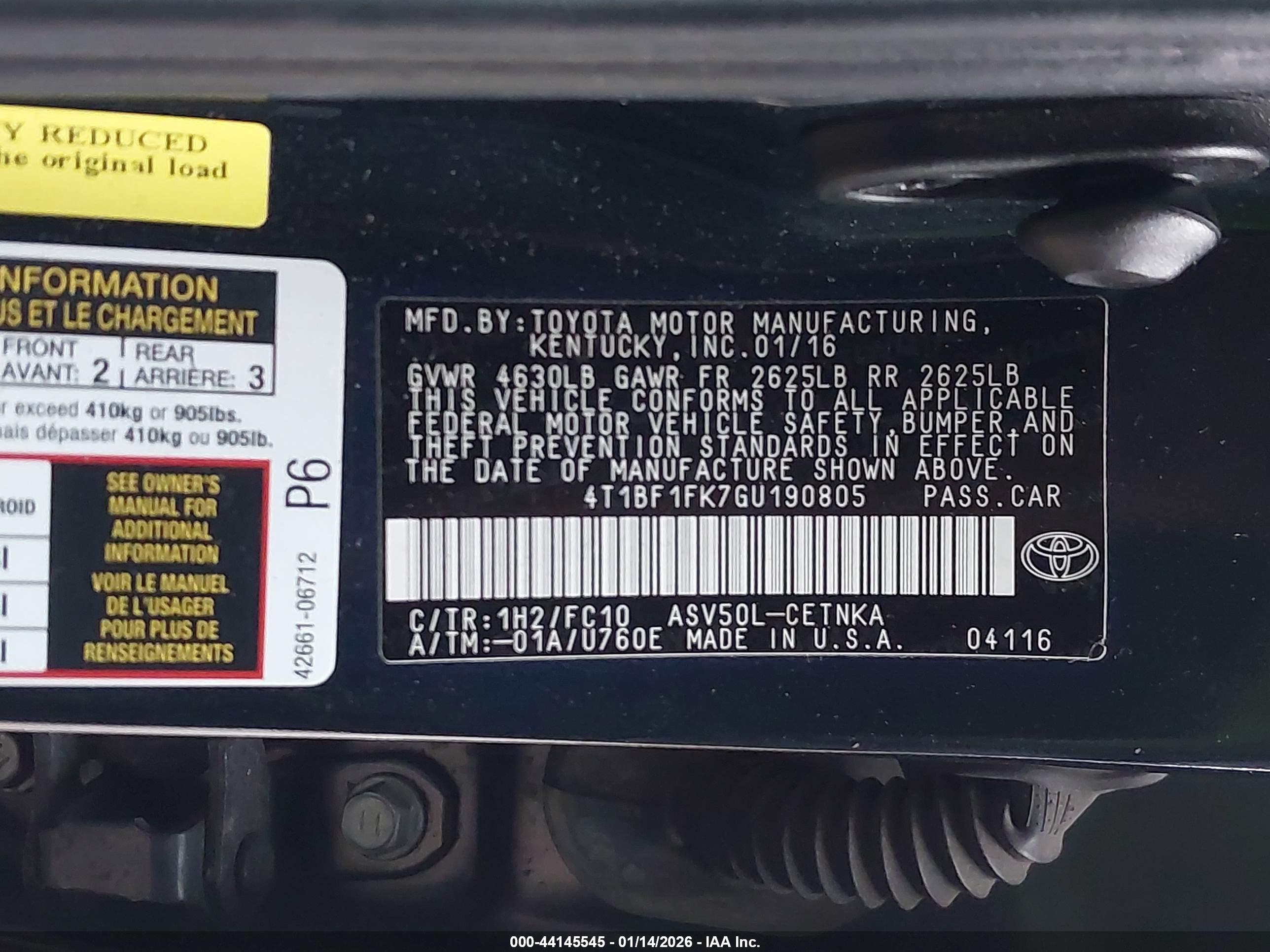TOYOTA CAMRY image 9