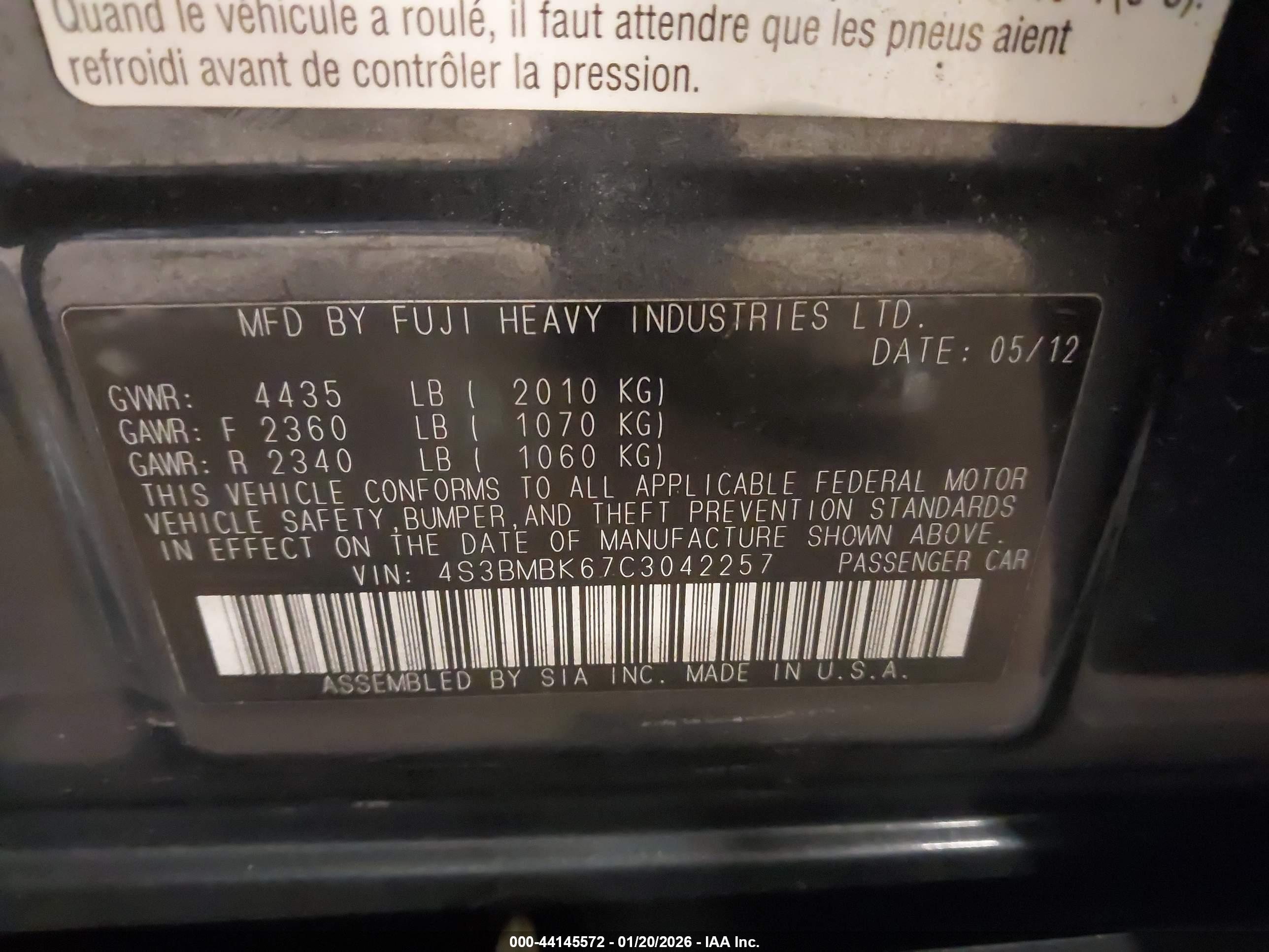 SUBARU LEGACY image 9