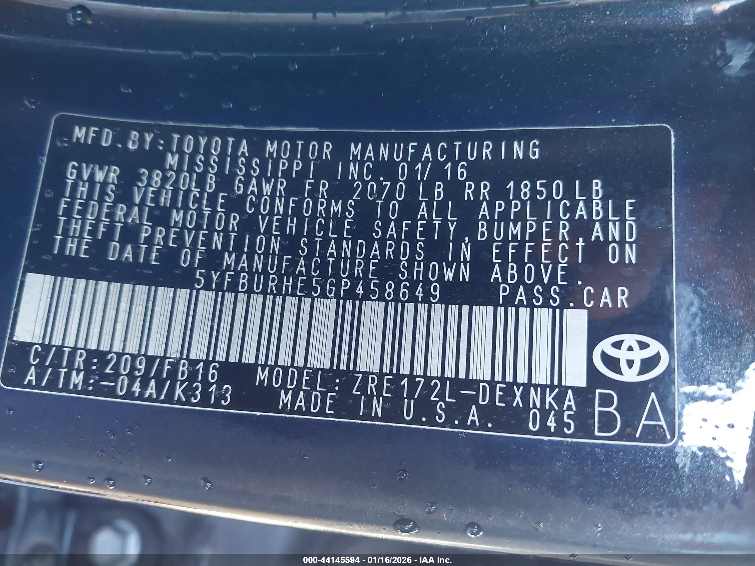 TOYOTA COROLLA image 9