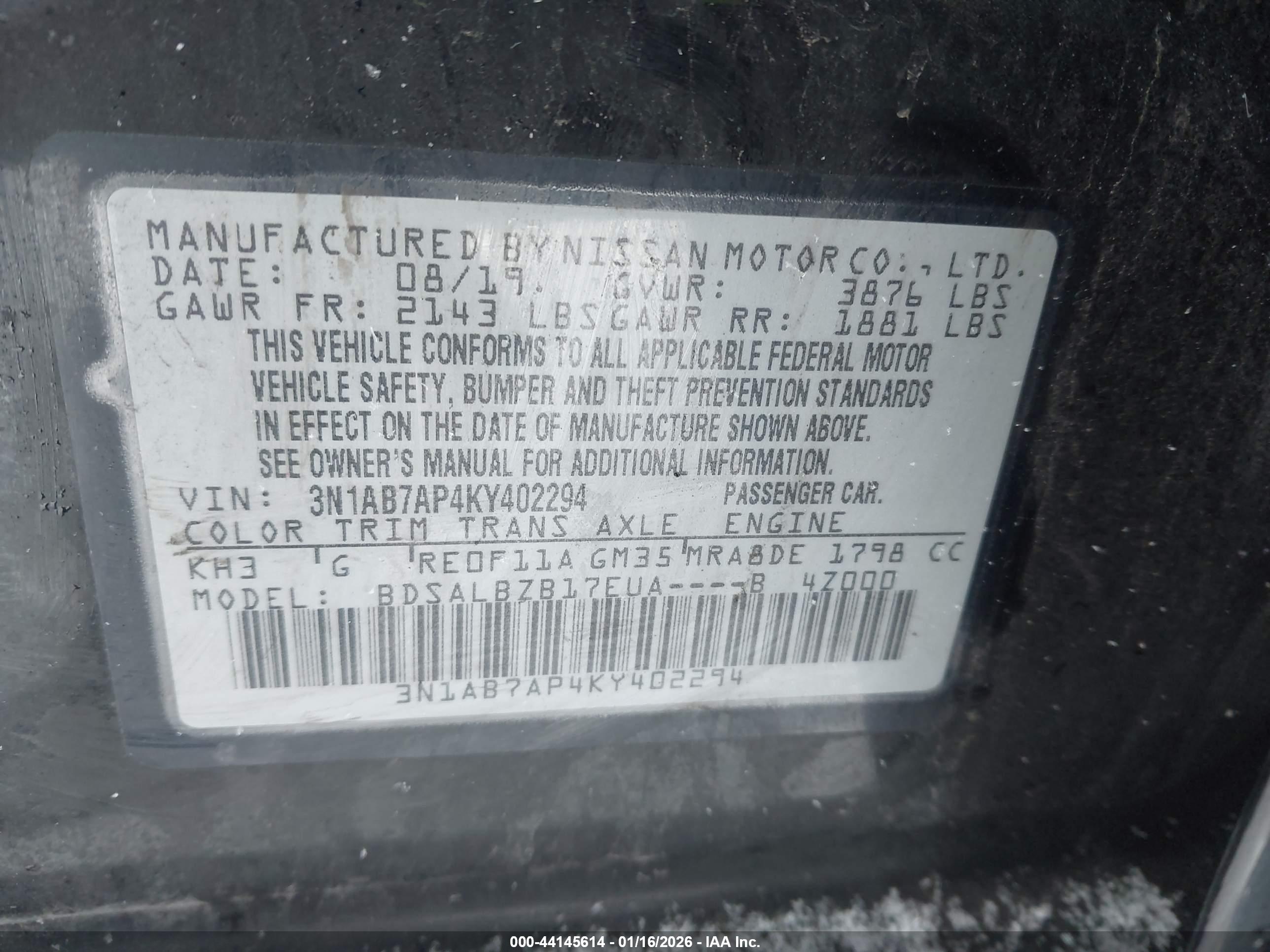 NISSAN SENTRA image 9