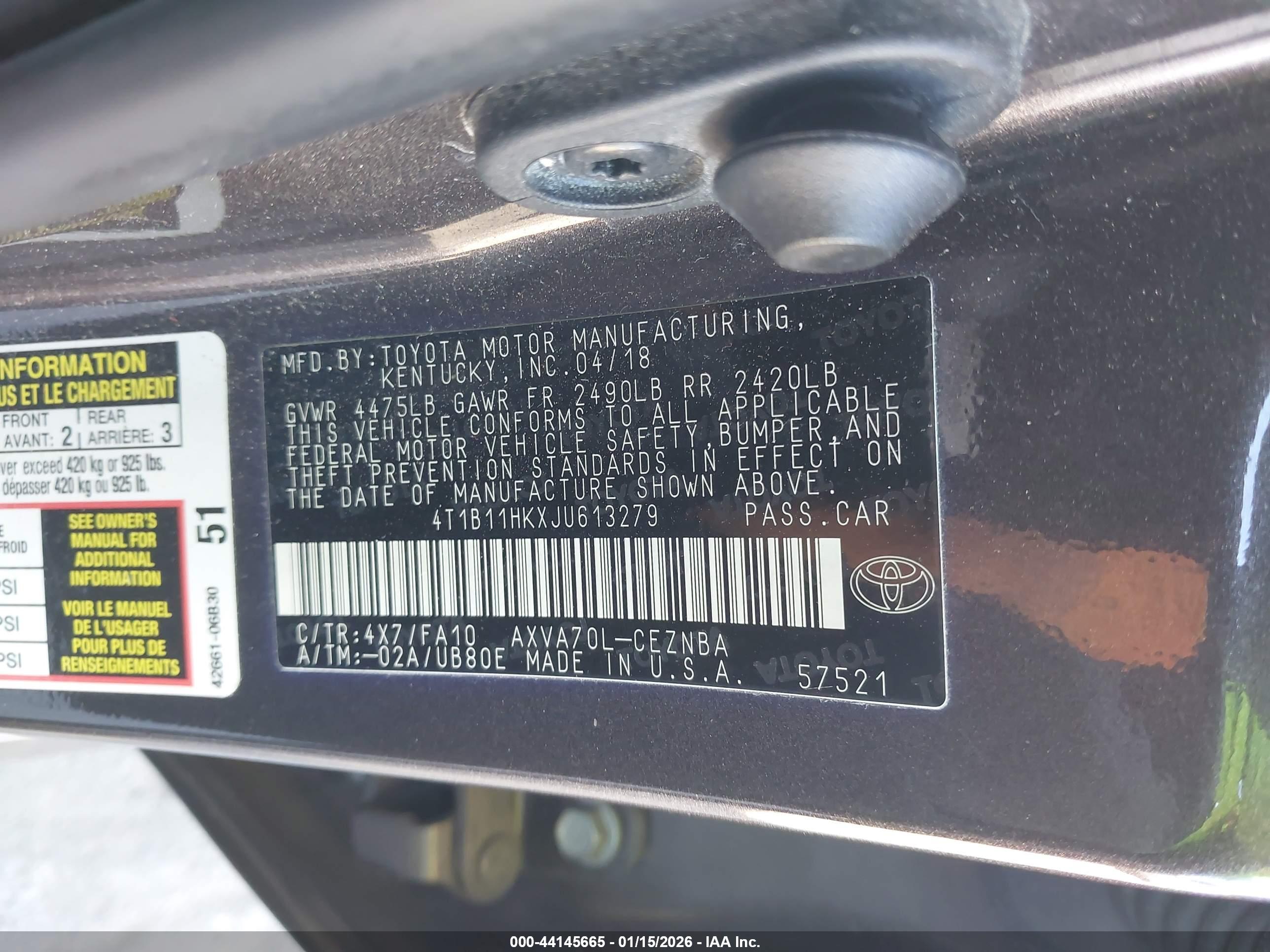 TOYOTA CAMRY image 9