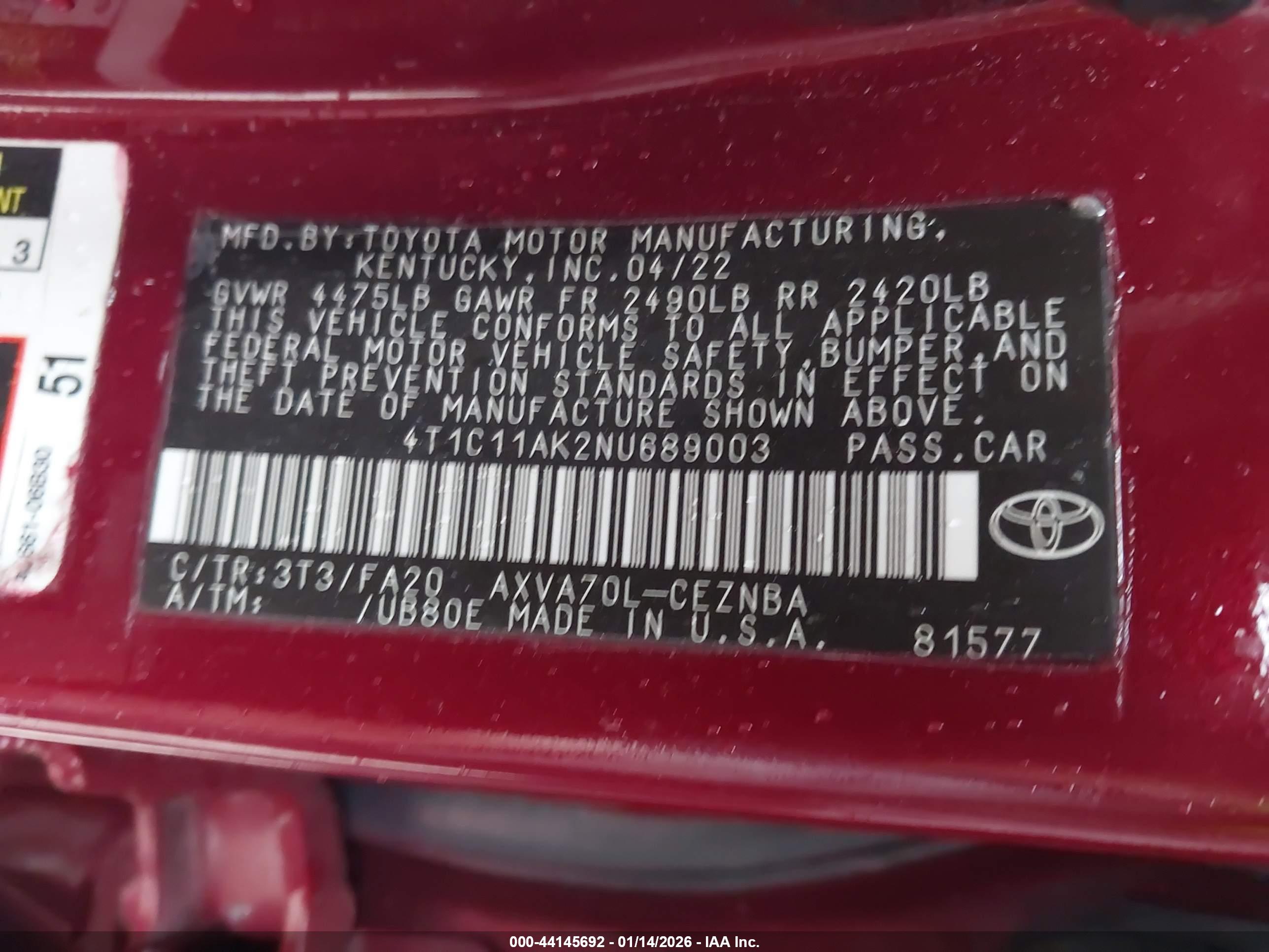 TOYOTA CAMRY image 9
